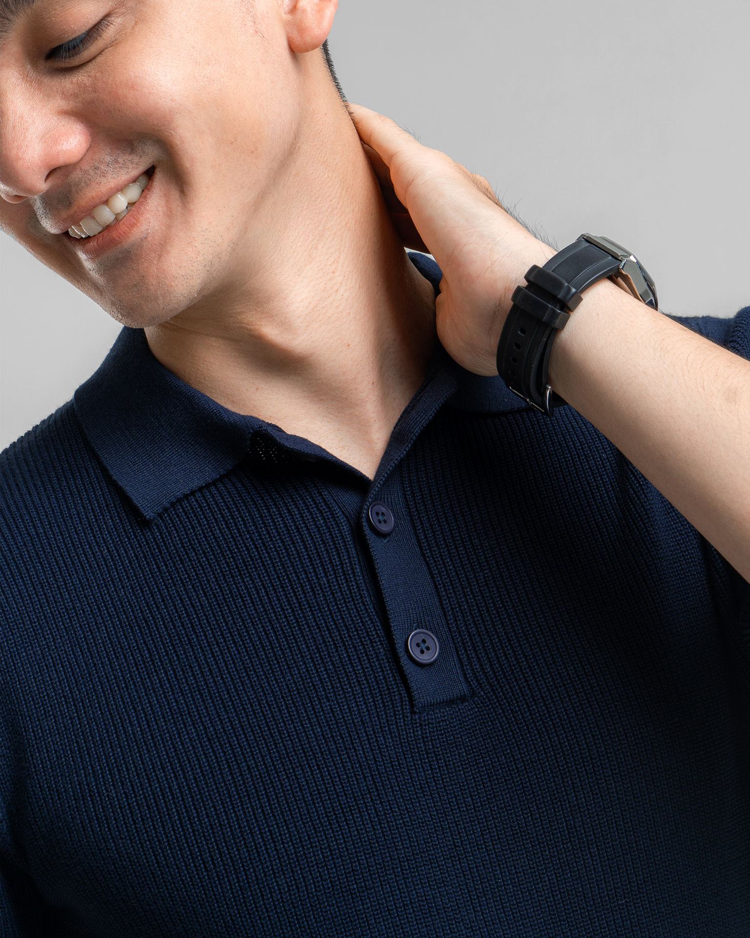 Cord Polo Knitwear Gomuda