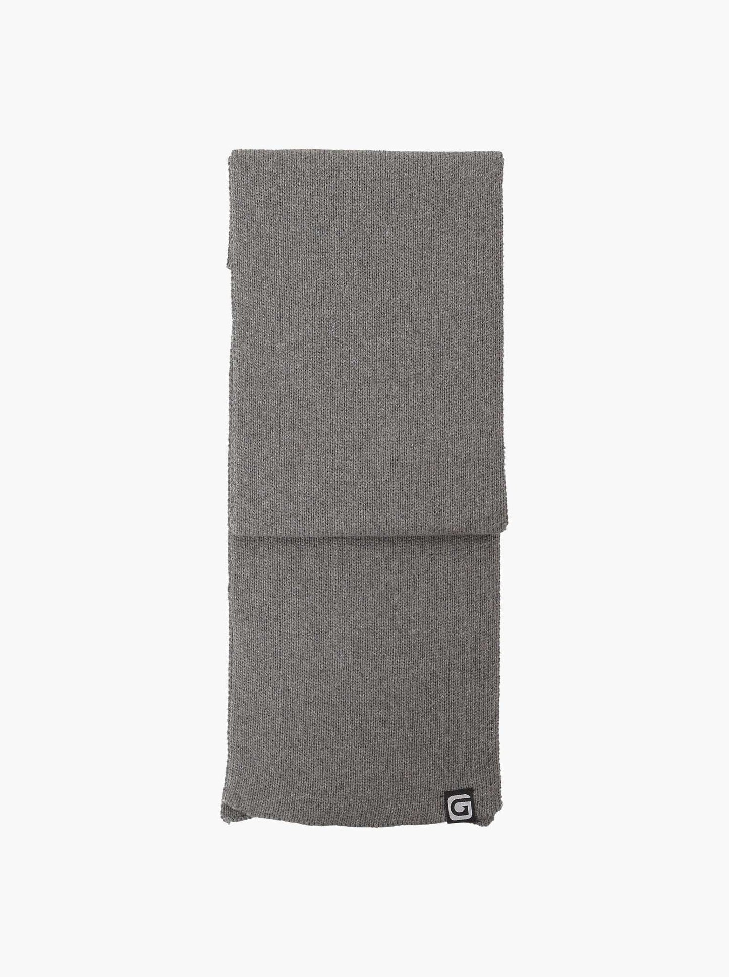 Grey Basic Cotton Scarf Knitwear - Gomuda