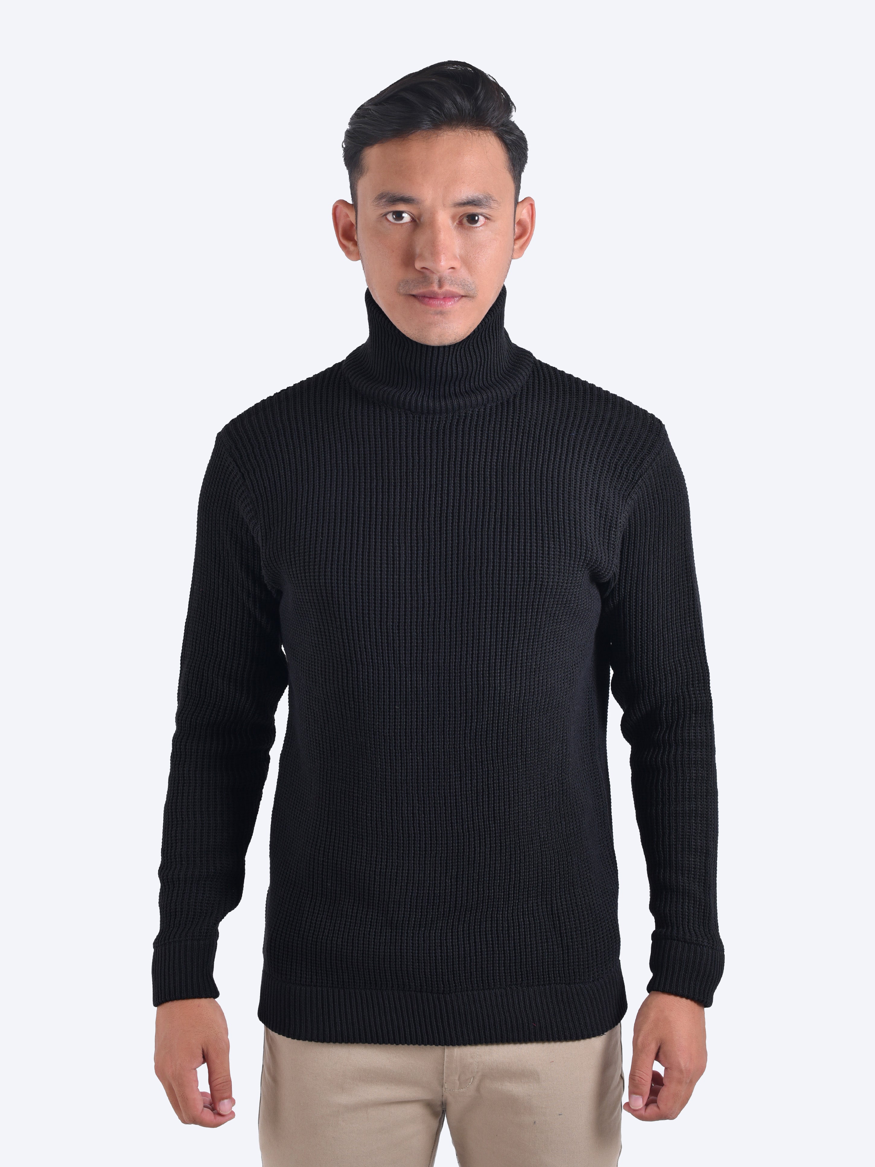 Cord-Turtleneck-Knitwear-Gomuda