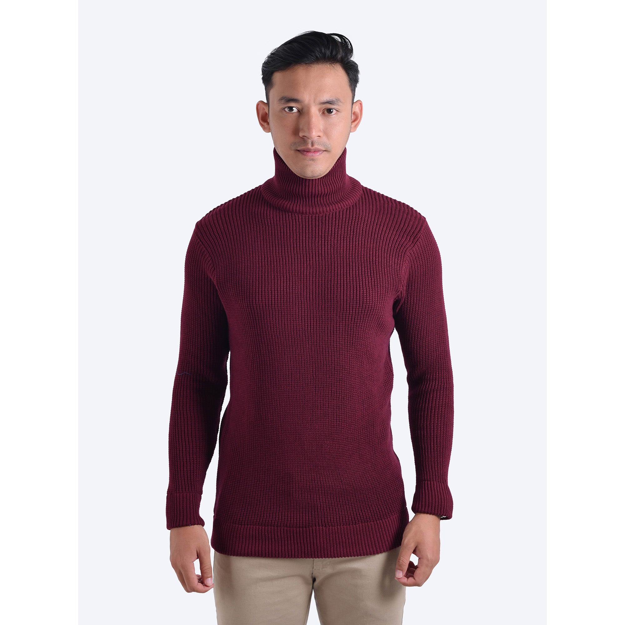 Cord-Turtleneck-Knitwear-Gomuda