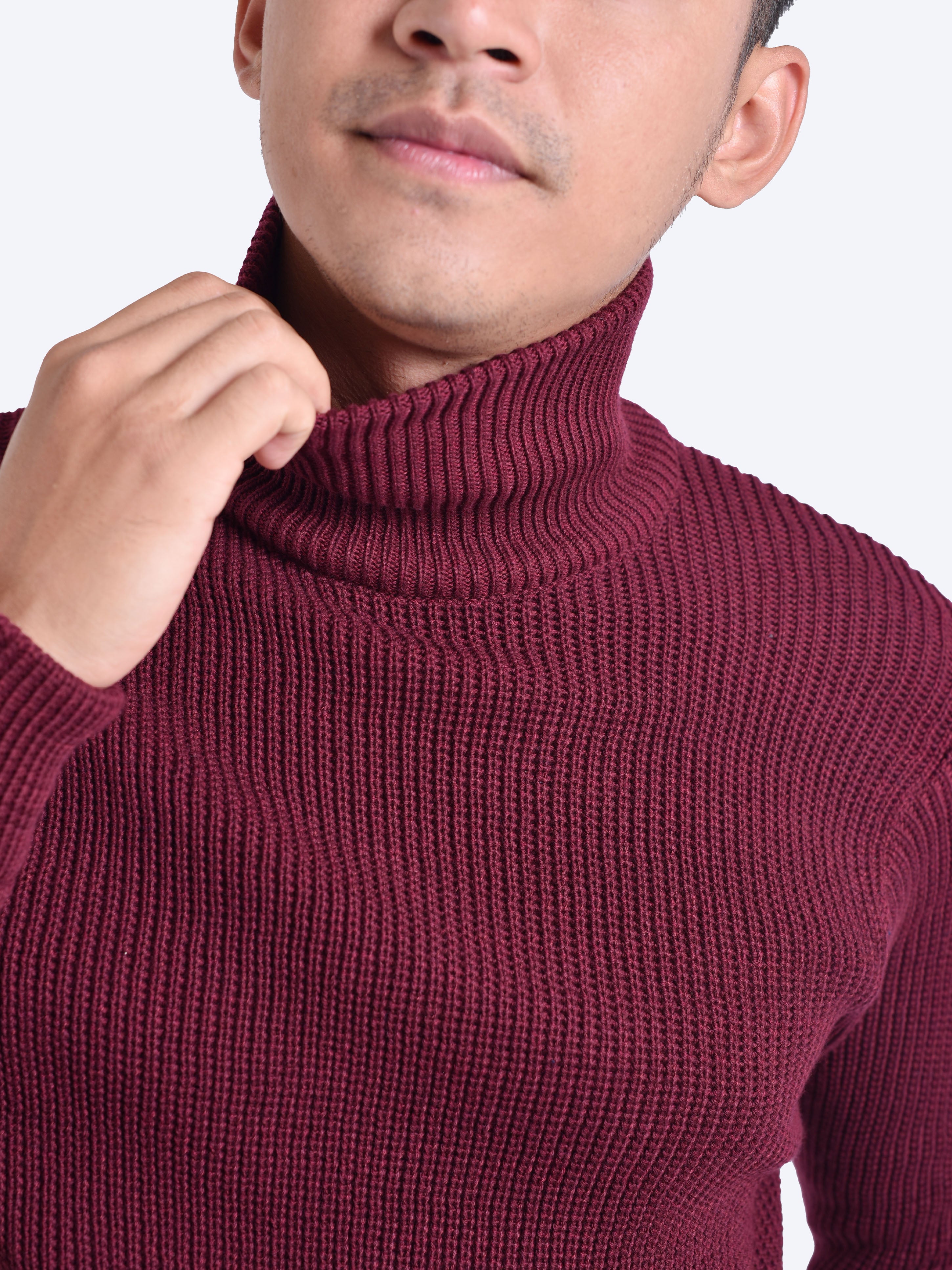 Cord-Turtleneck-Knitwear-Gomuda