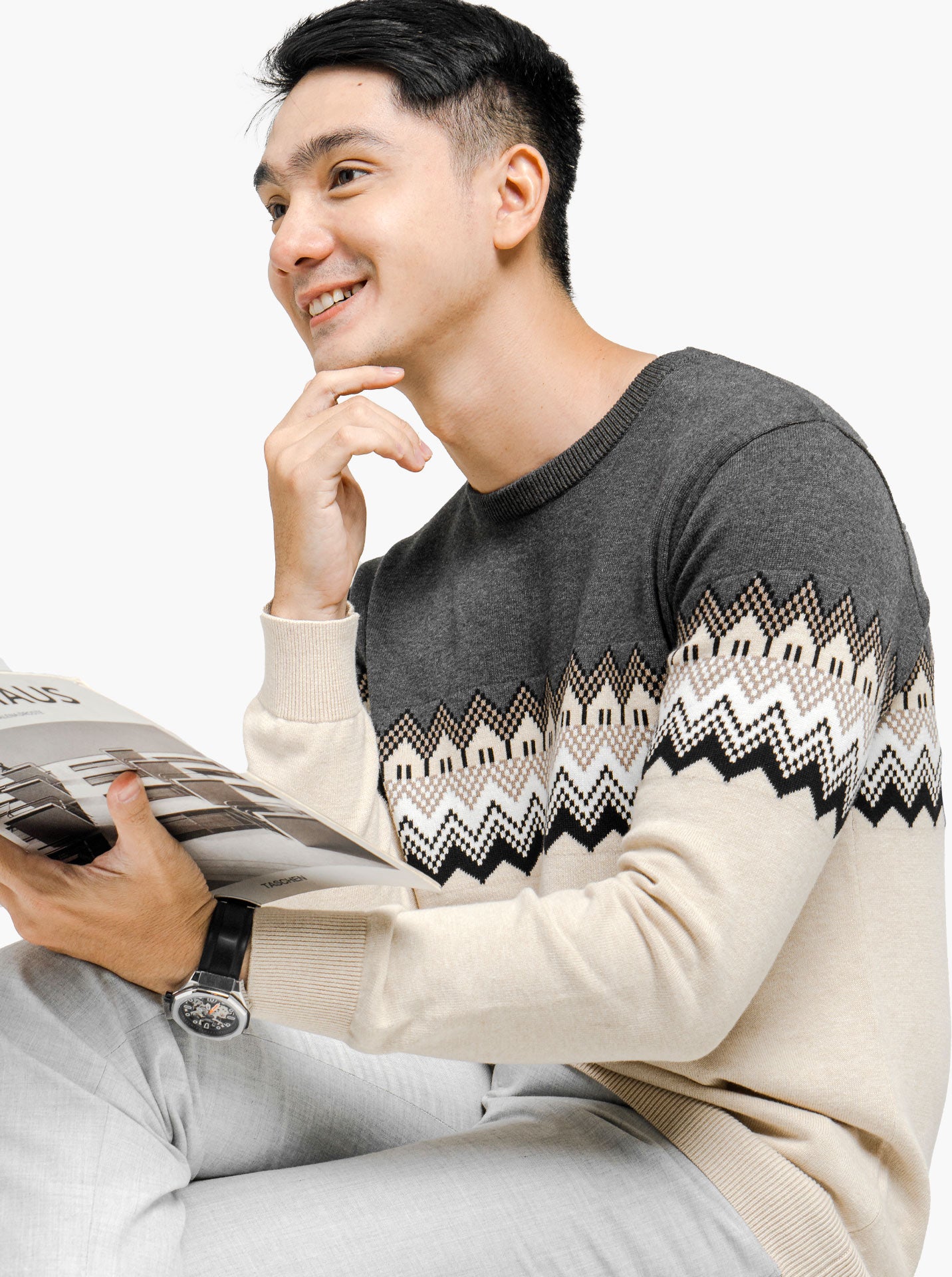 Crewneck-Aztec-Tribal-Knitwear-Gomuda