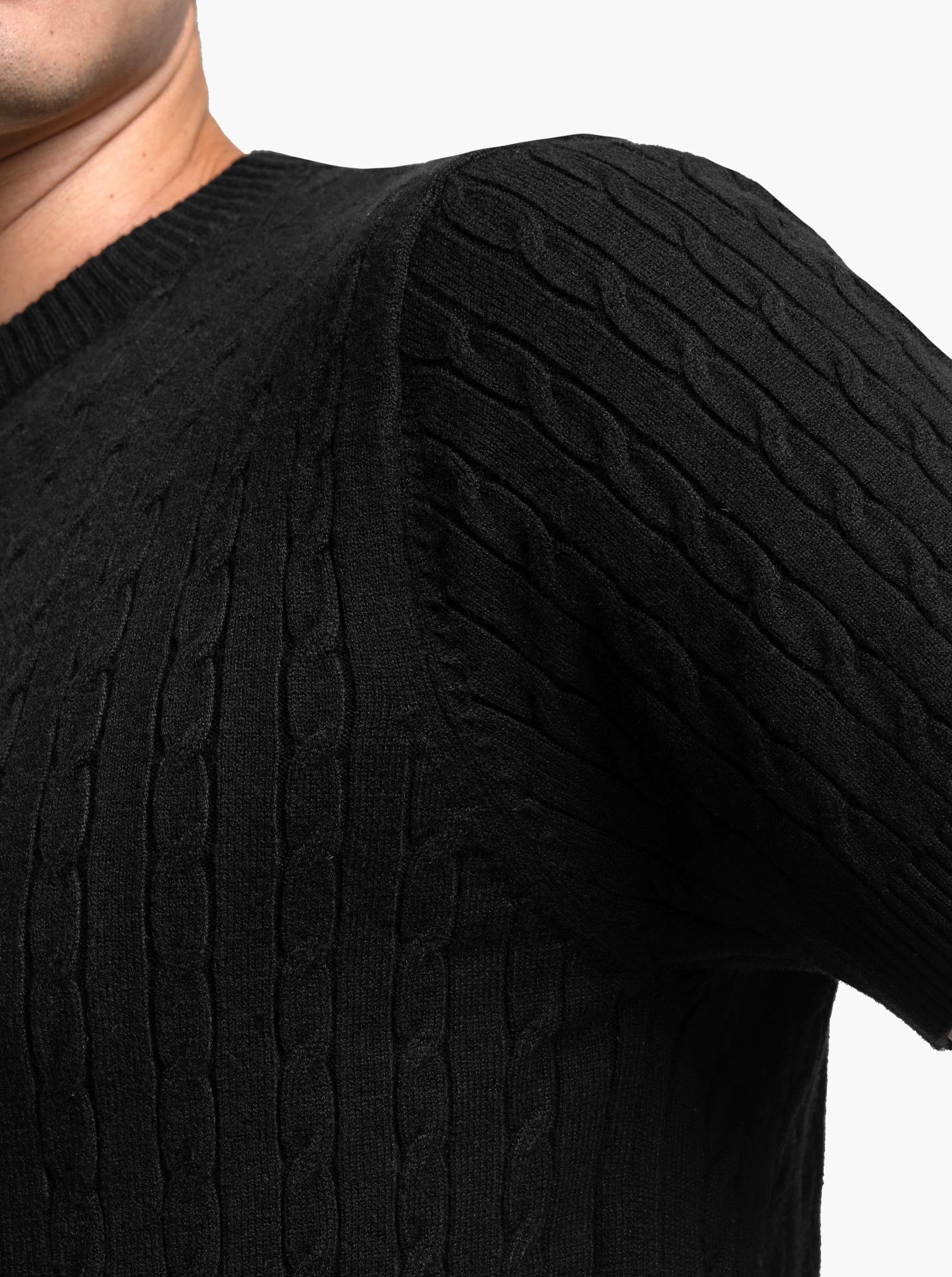 Gomuda Cable Crewneck Short Sleeve Knitwear