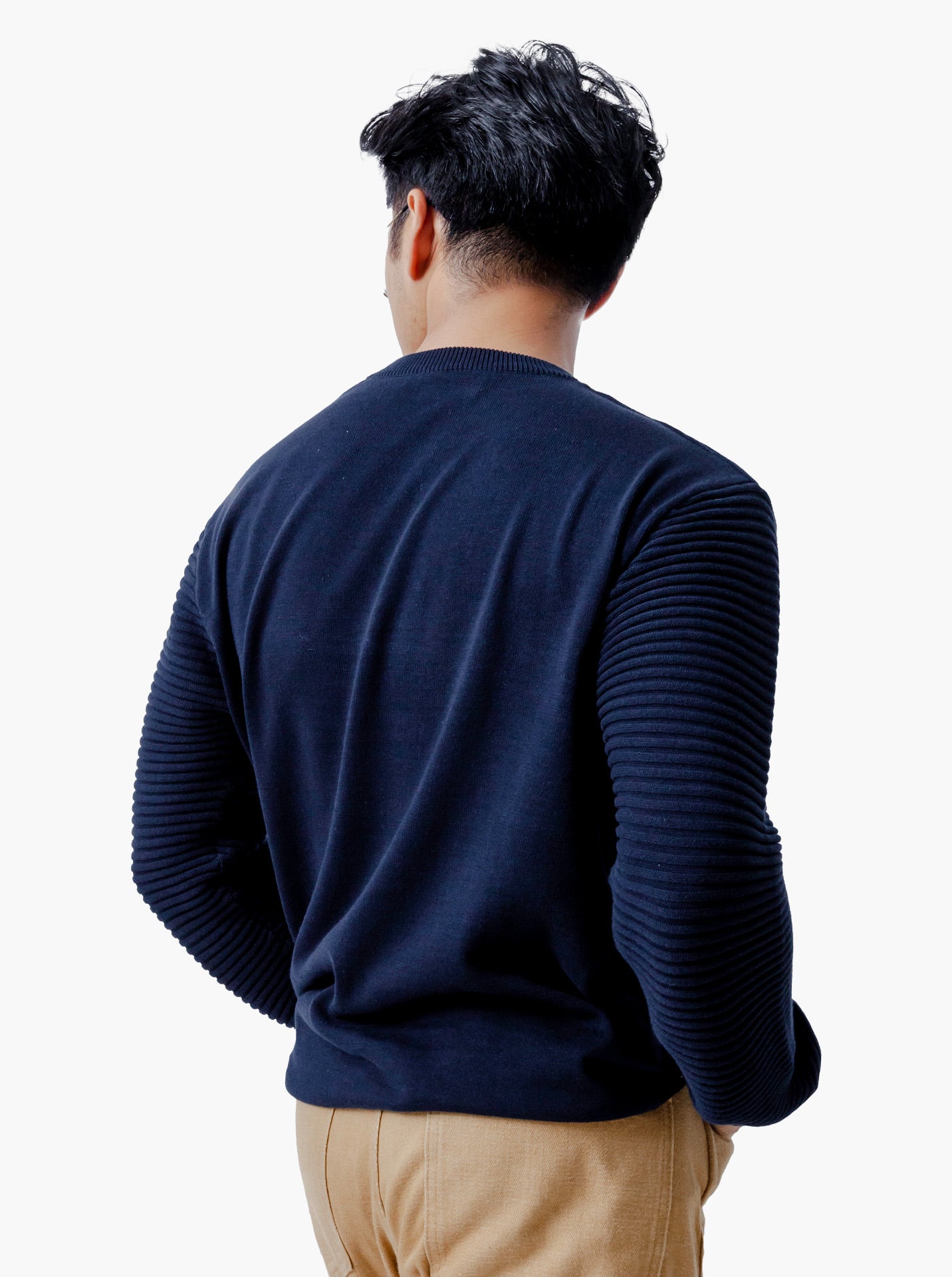 Gomuda Crewneck Ropes Navy Knitwear