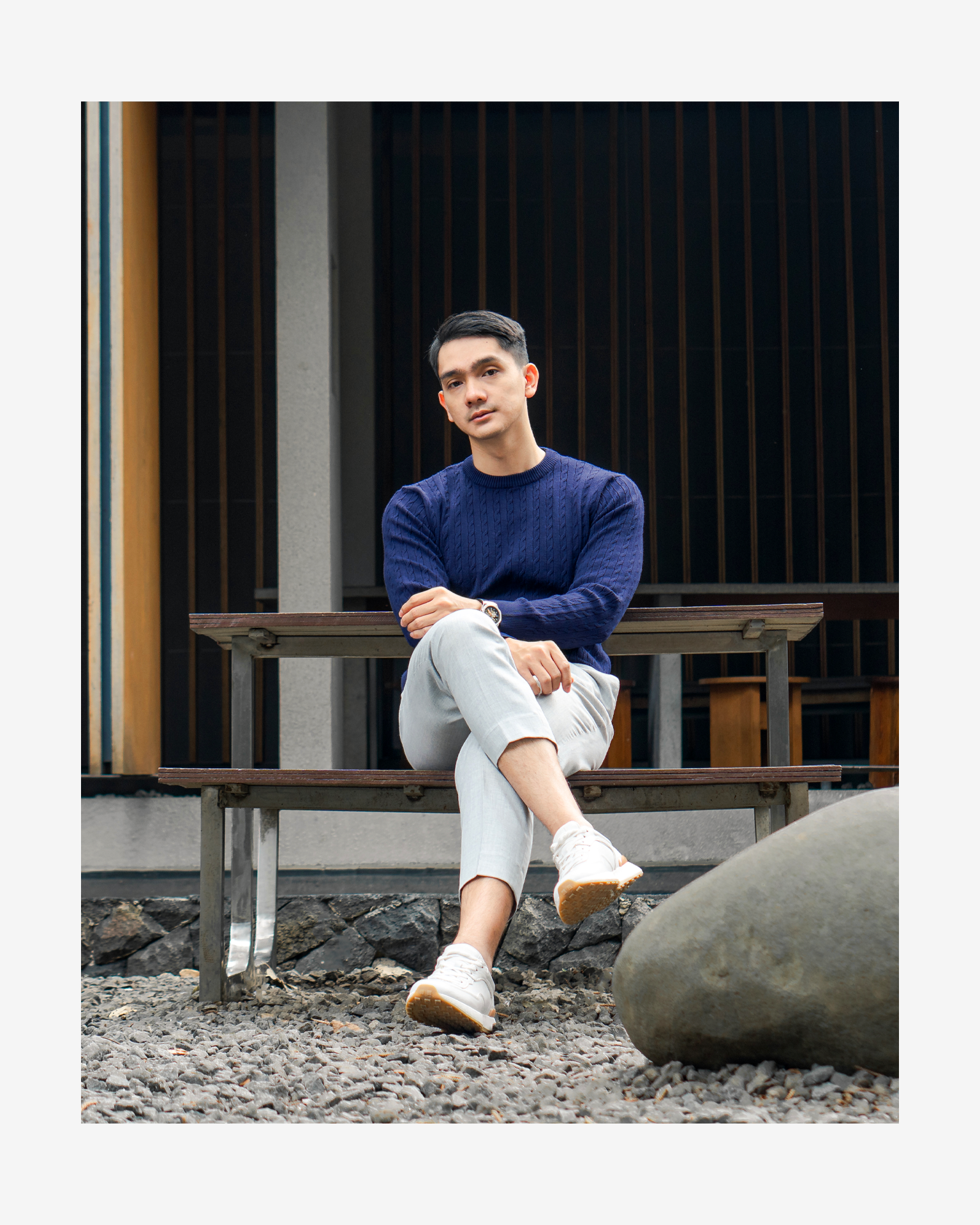 Viscose Cable Crewneck Knitwear