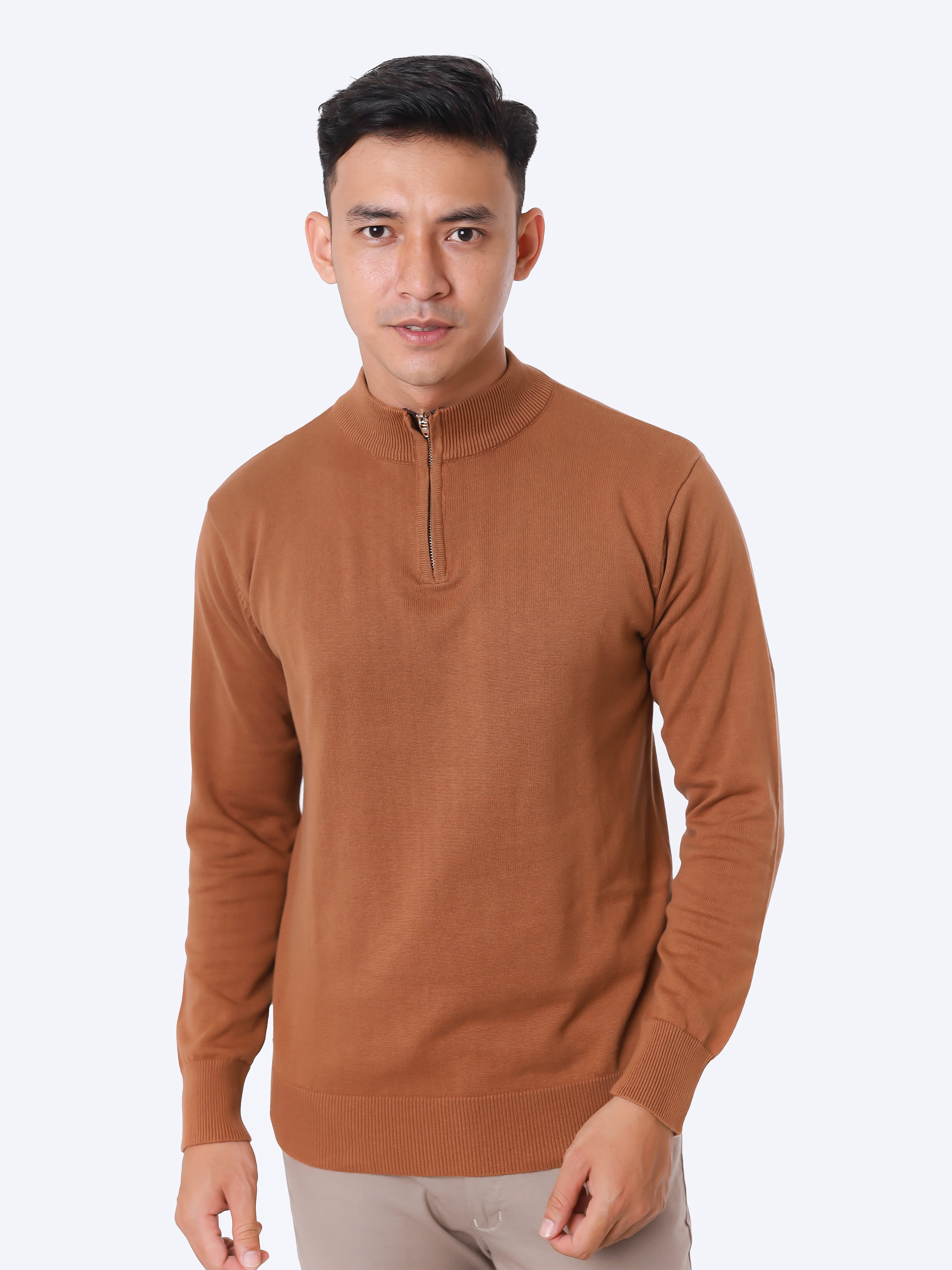 Mockneck-Zip-Knitwear-Gomuda