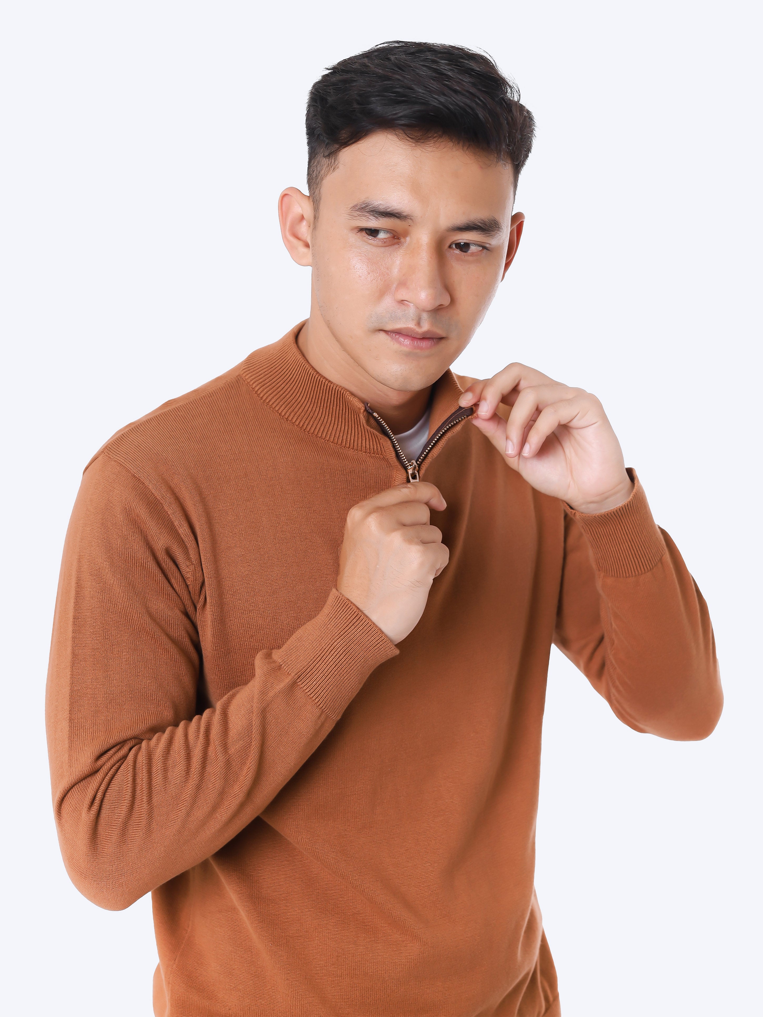 Mockneck-Zip-Knitwear-Gomuda