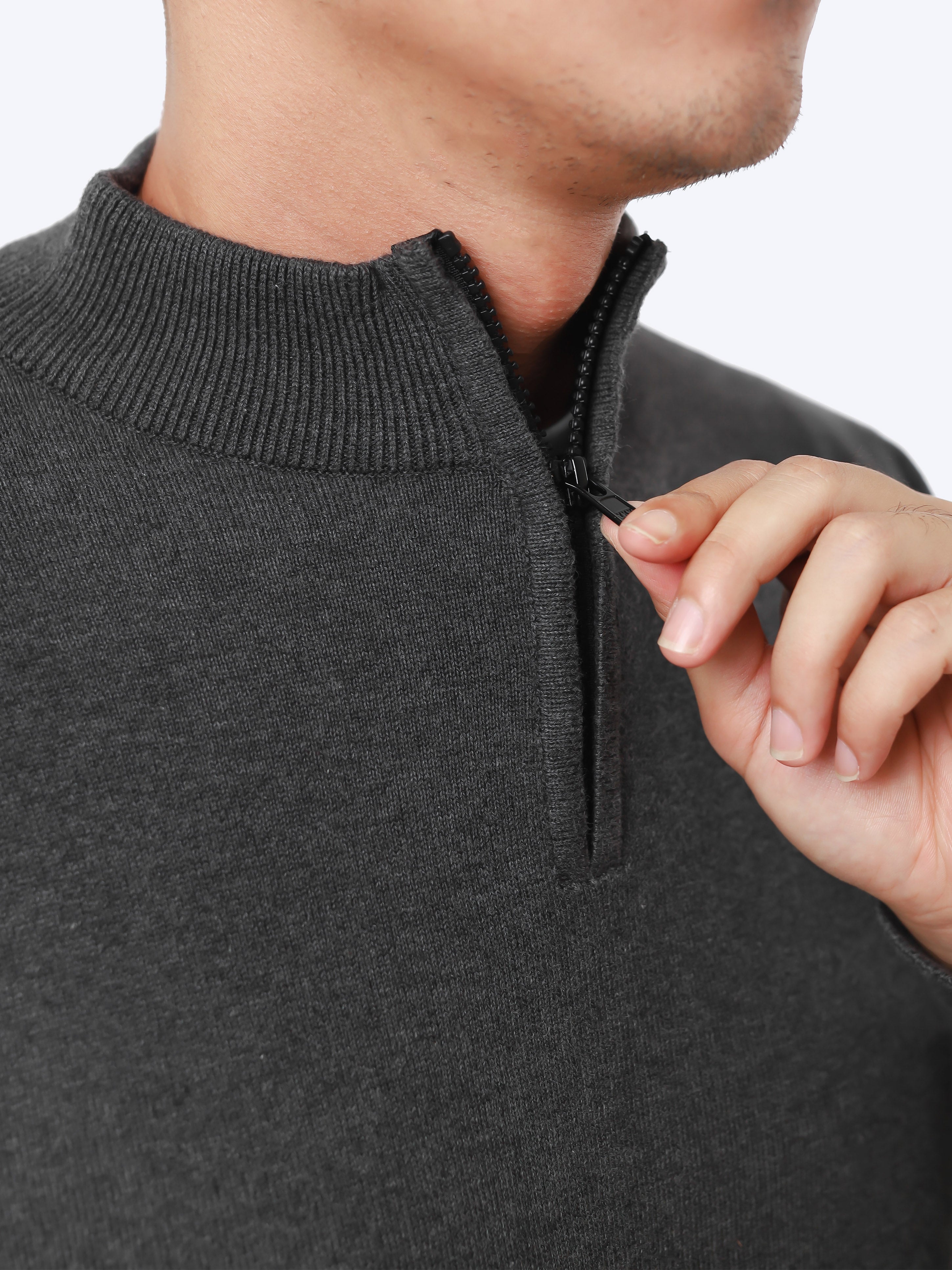 Mockneck-Zip-Knitwear-Gomuda