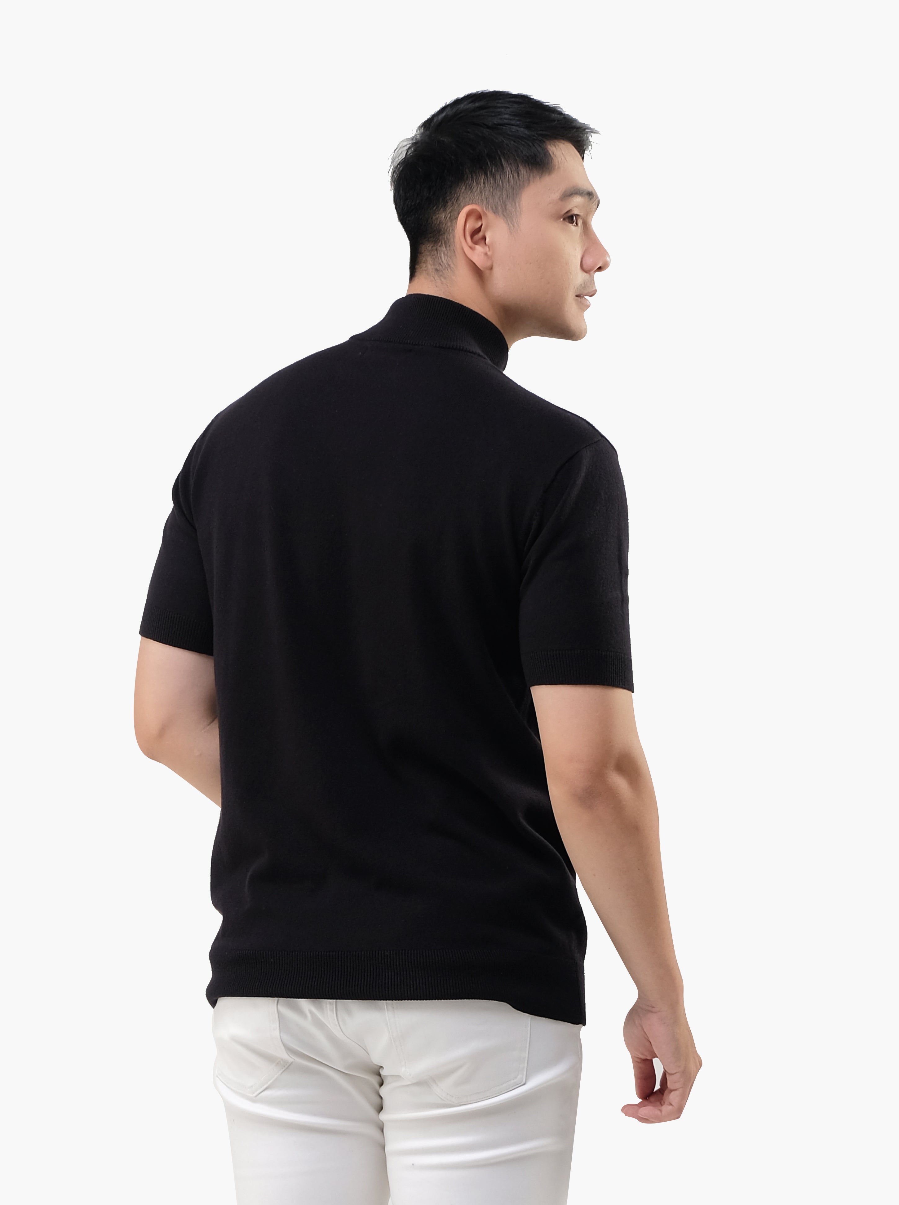 Mockneck-Short-Sleeve-Knitwear-Gomuda