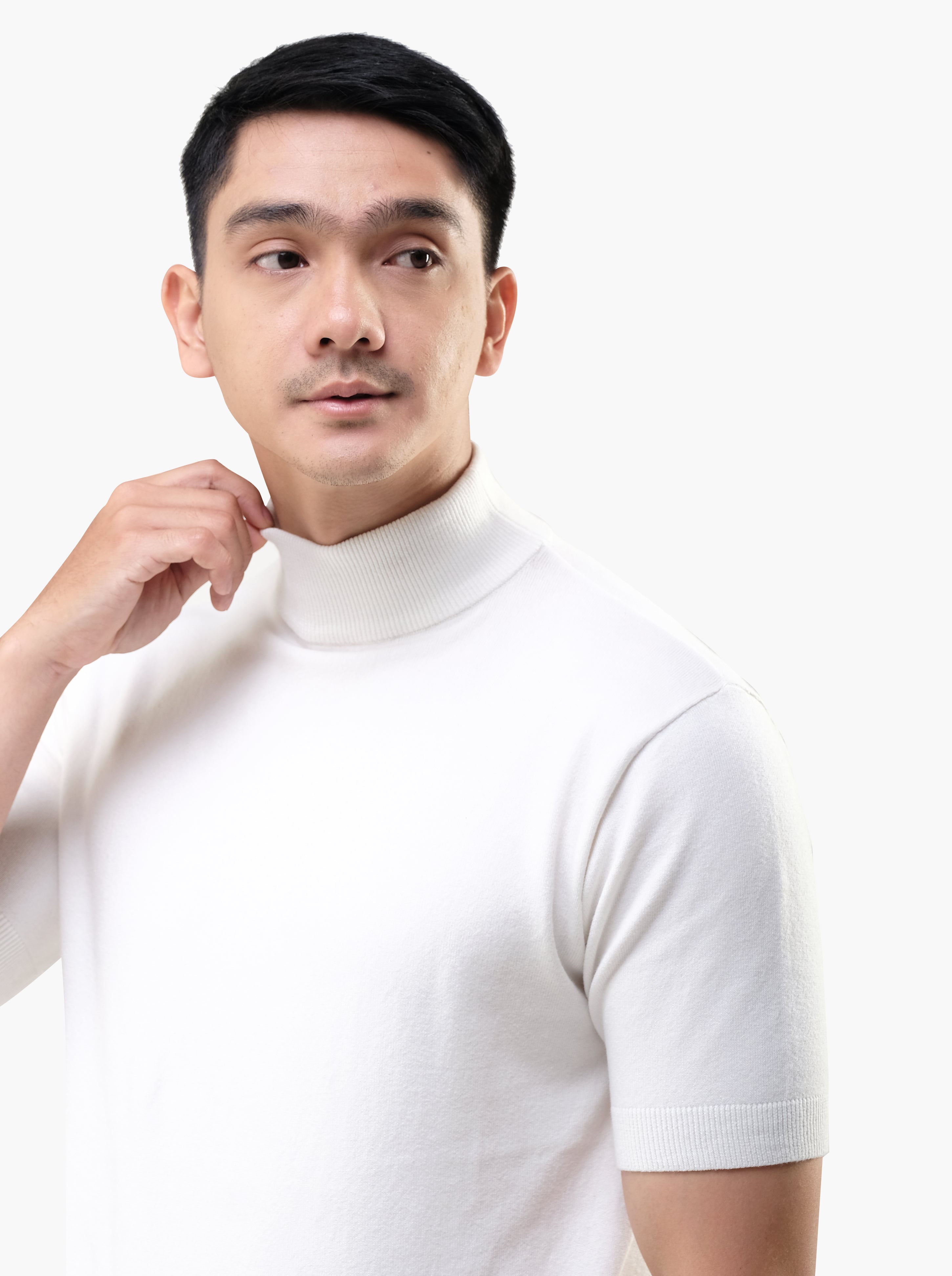 Mockneck-Short-Sleeve-Knitwear-Gomuda