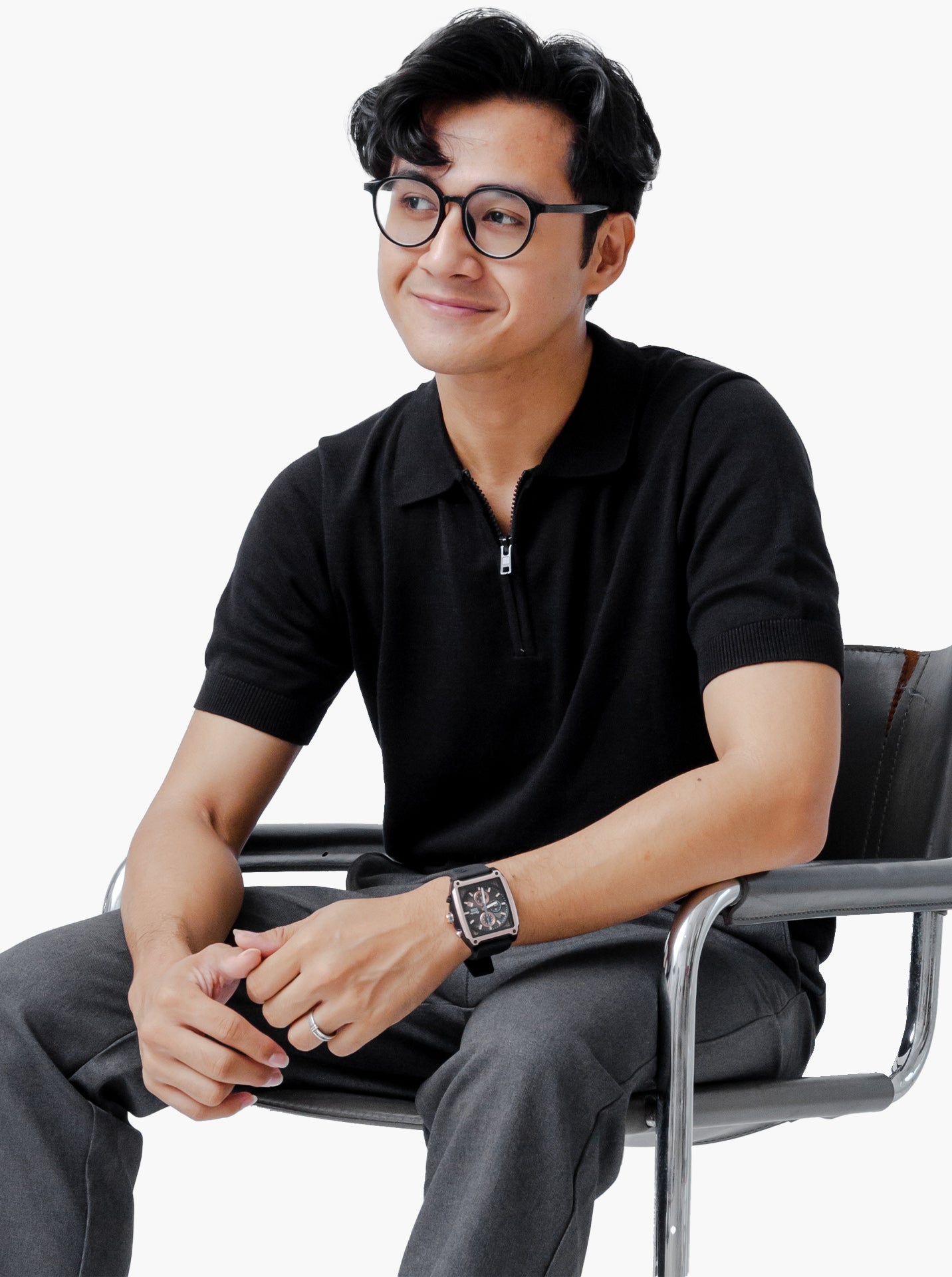 Polo-Zip-Neck-Knitwear-Gomuda