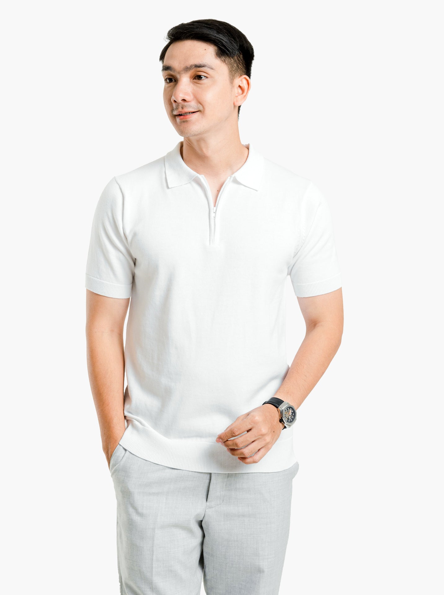 Polo-Zip-Neck-Knitwear-Gomuda