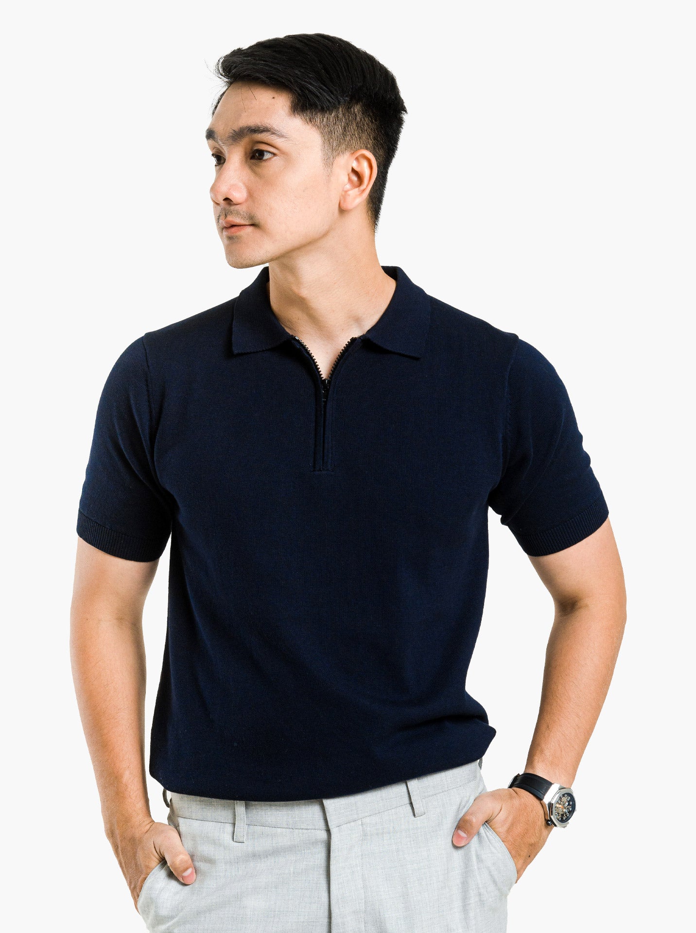 Polo-Zip-Neck-Knitwear-Gomuda