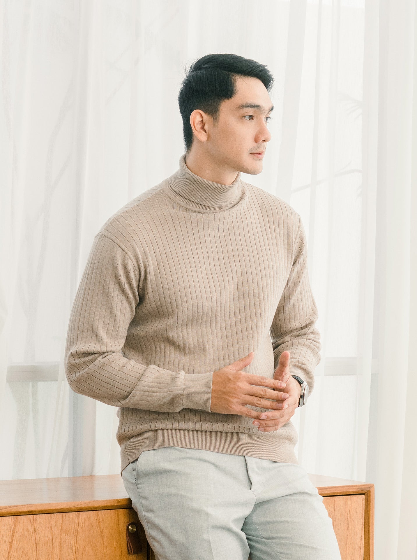 Choco Slimfit Ribbed Roll Neck Knitwear