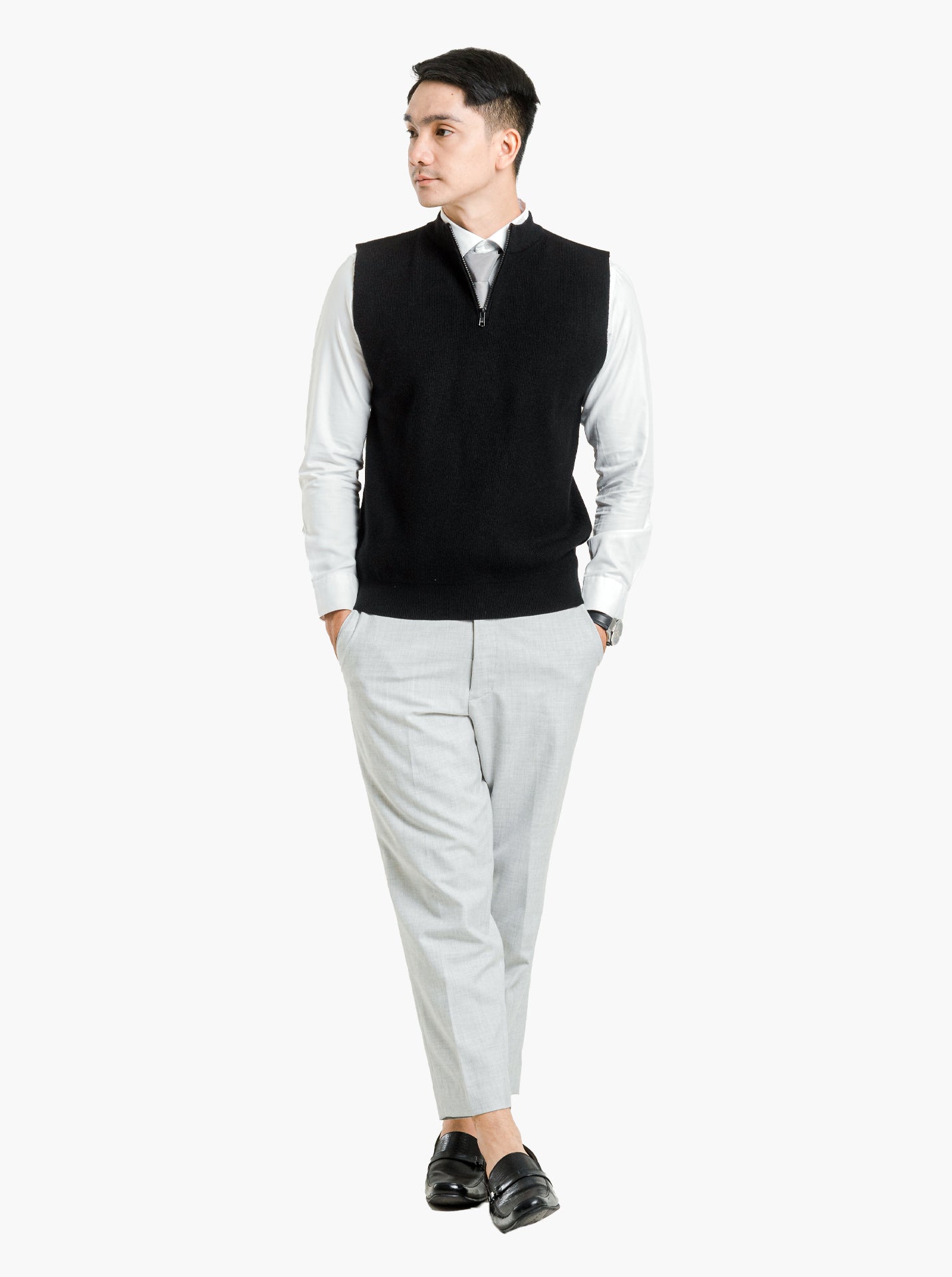 Viscose-Vest-Zip-Neck-Knitwear-Gomuda
