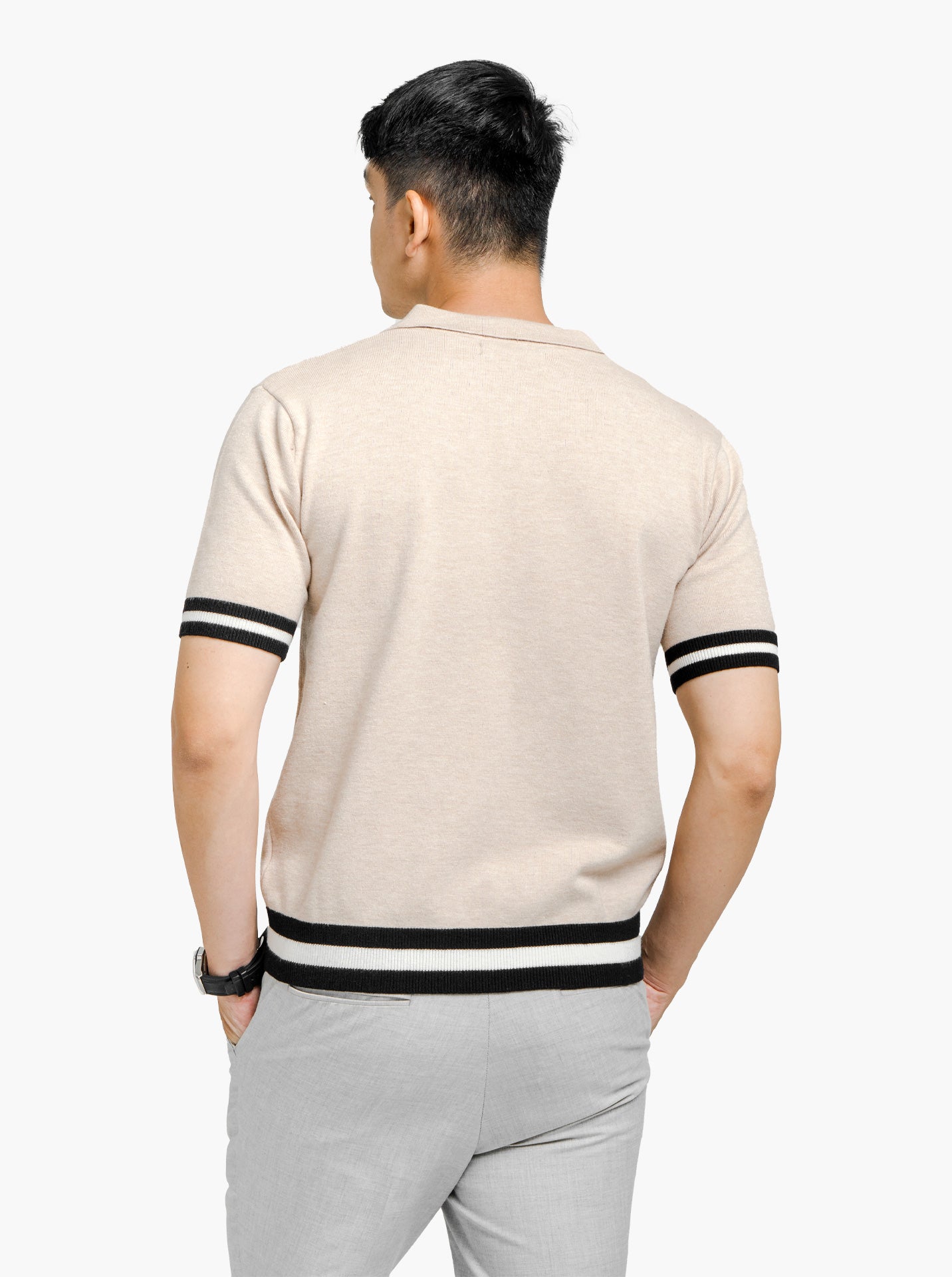 Viscose-Boxy-Polo-Stripe-Knitwear