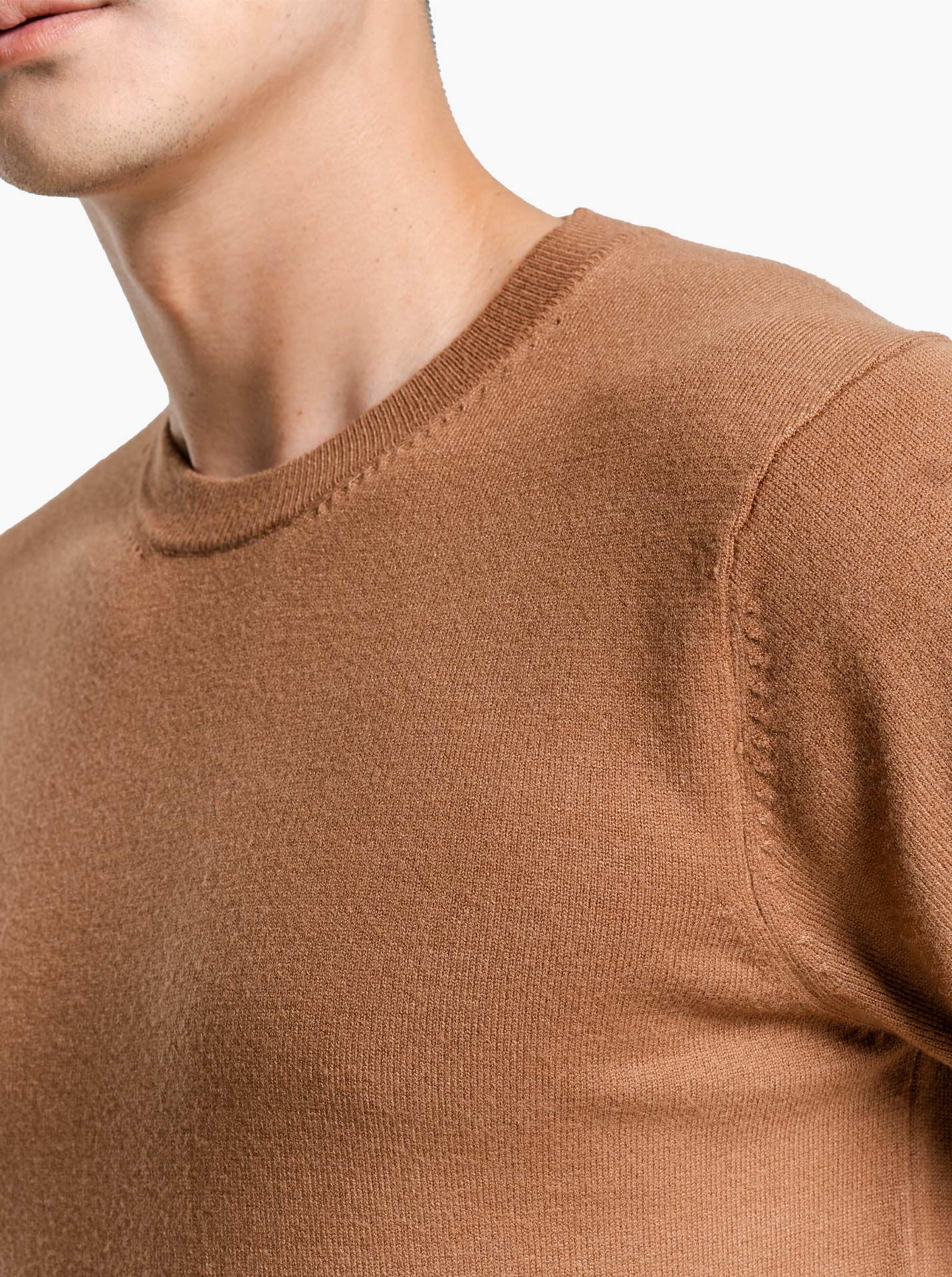 Viscose-Crewneck-Short-Sleeve-Knitwear-Gomuda