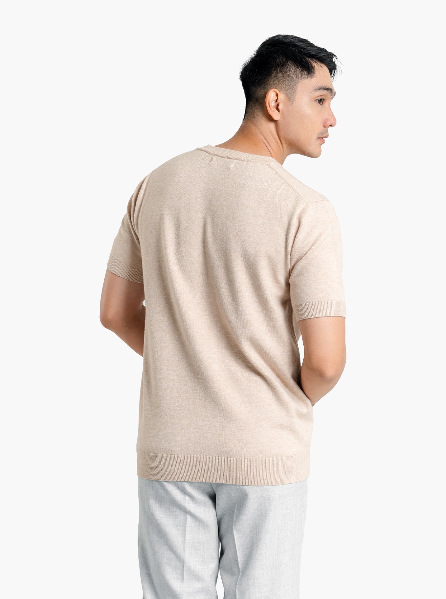 Viscose-Crewneck-Short-Sleeve-Knitwear-Gomuda