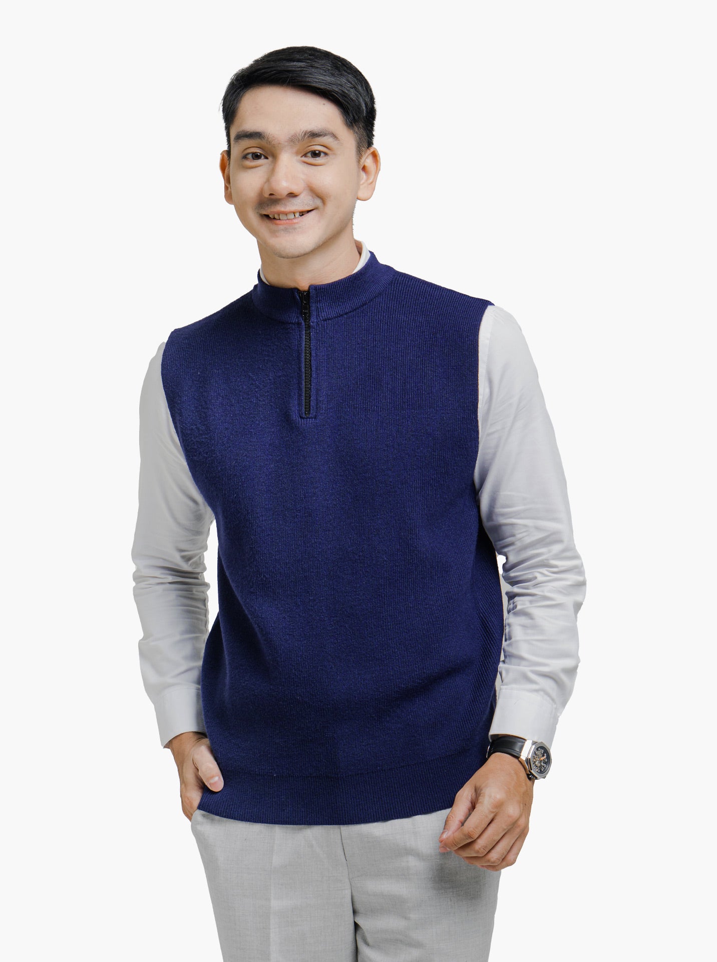 Viscose-Vest-Zip-Neck-Knitwear-Gomuda