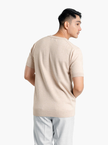 Viscose Crewneck Short Sleeve Knitwear