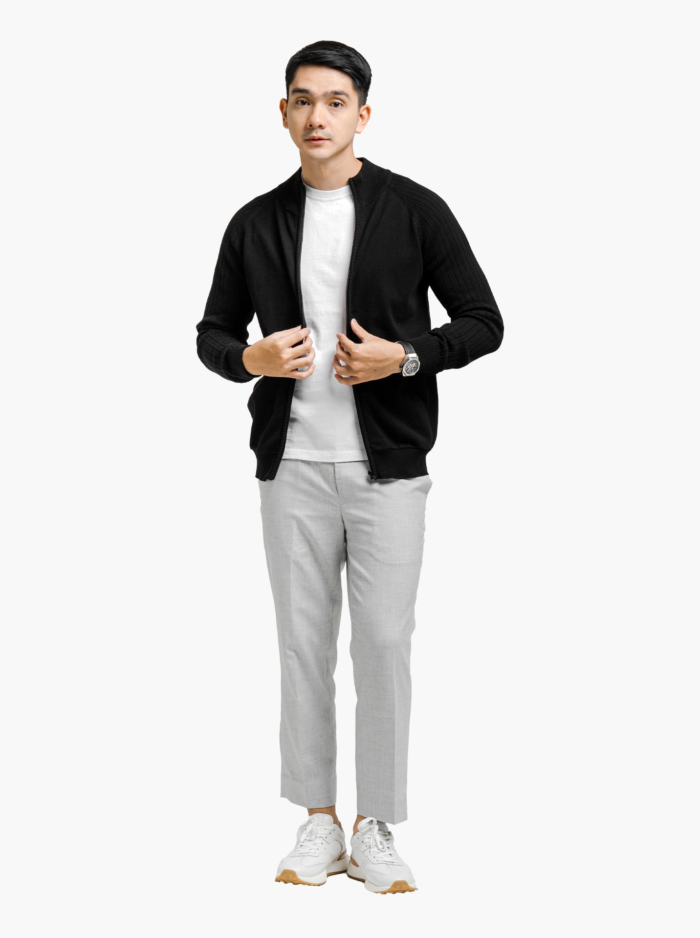 Sporty-Full-Zip-Knitwear-Gomuda