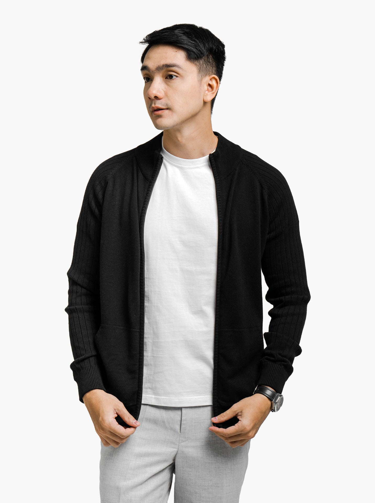 Sporty-Full-Zip-Knitwear-Gomuda