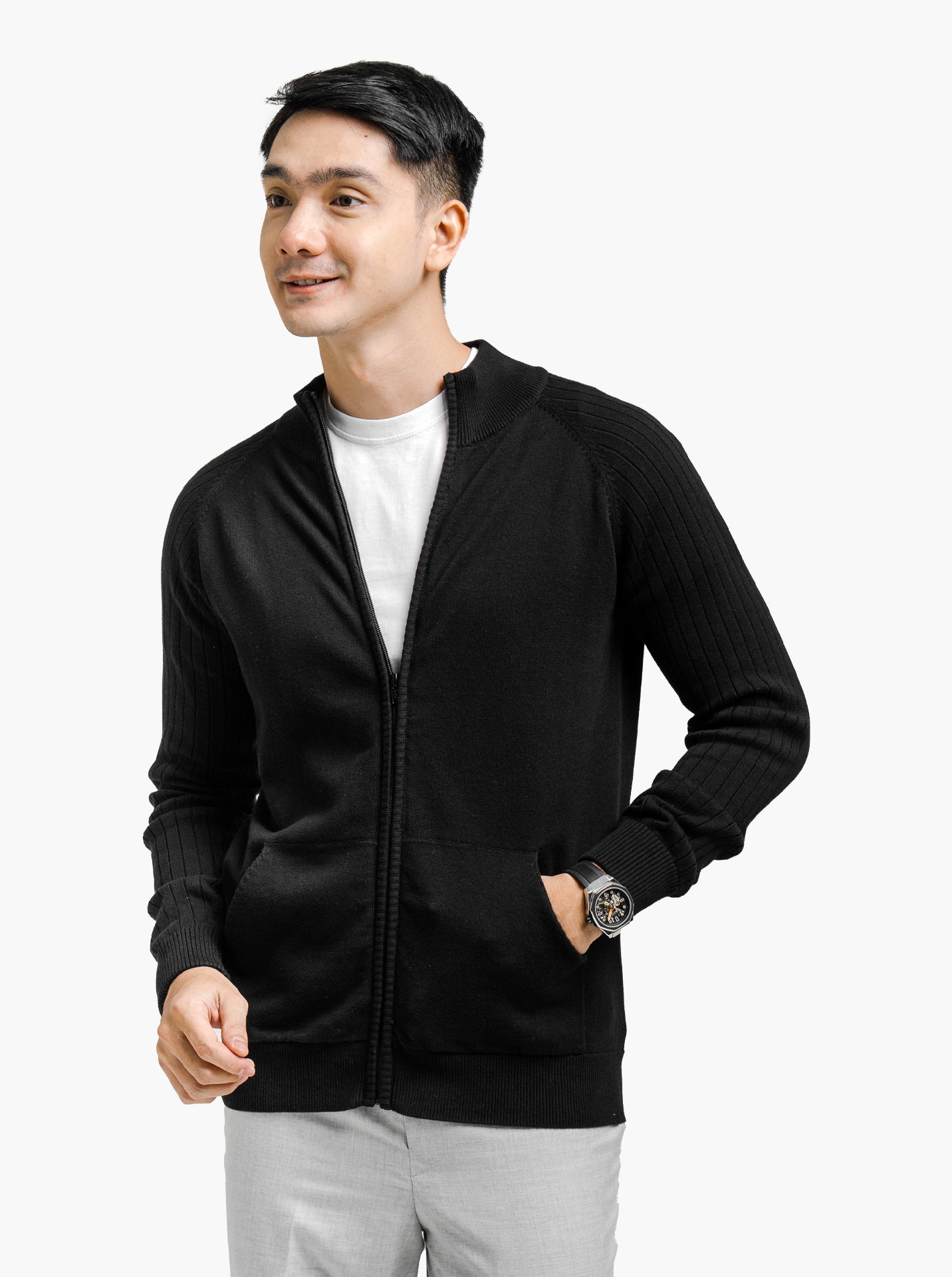 Sporty-Full-Zip-Knitwear-Gomuda