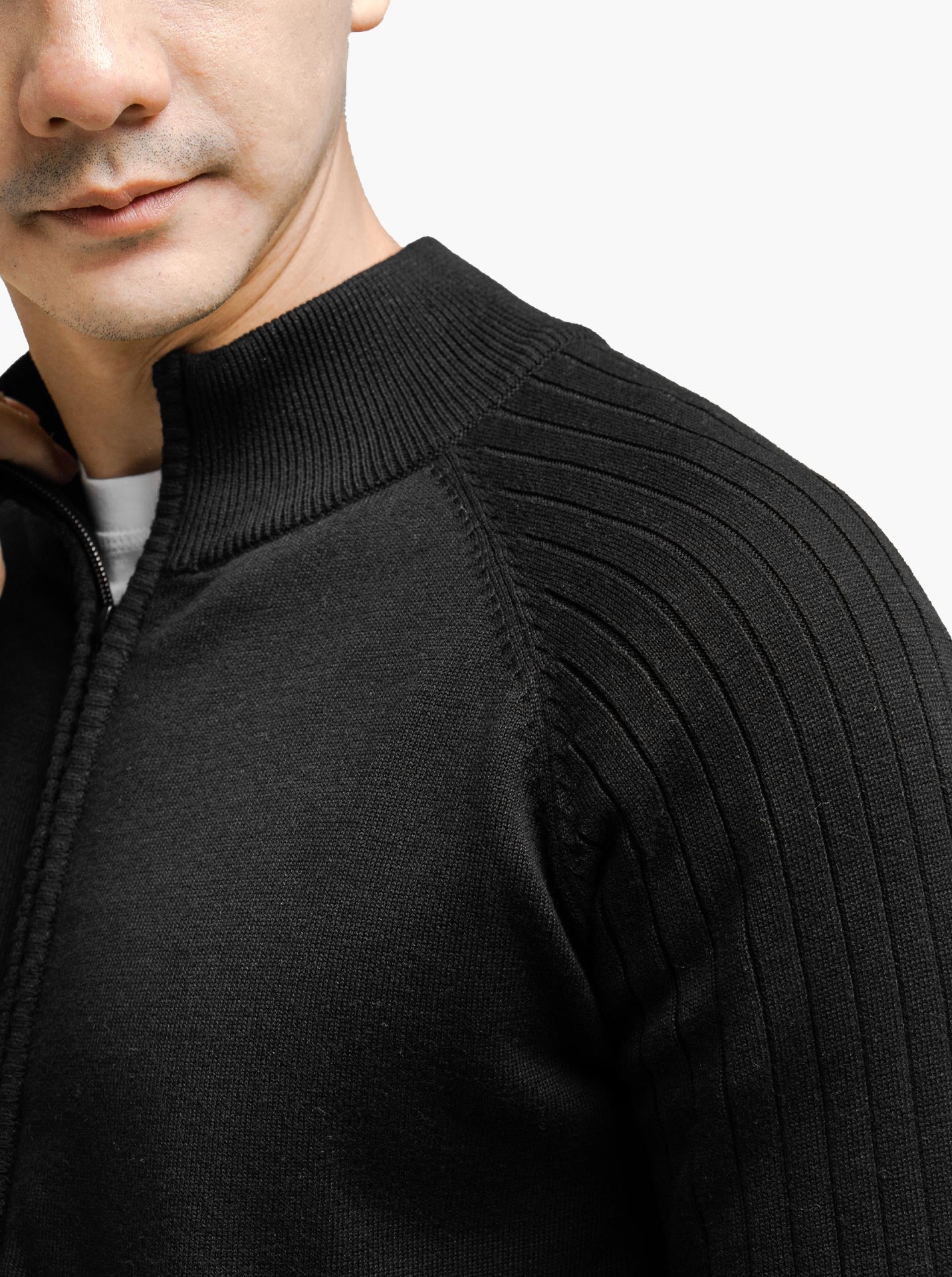 Sporty-Full-Zip-Knitwear-Gomuda