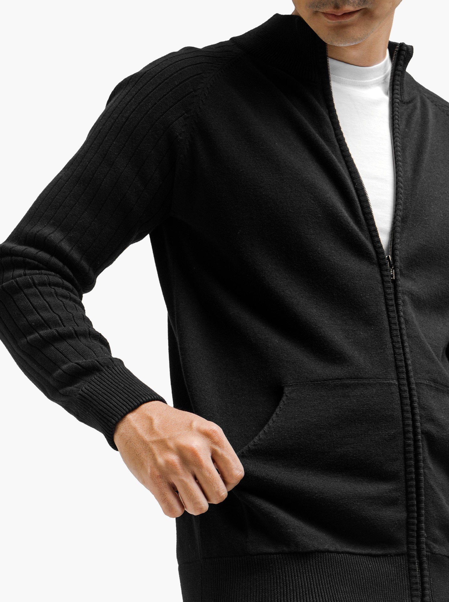 Sporty-Full-Zip-Knitwear-Gomuda