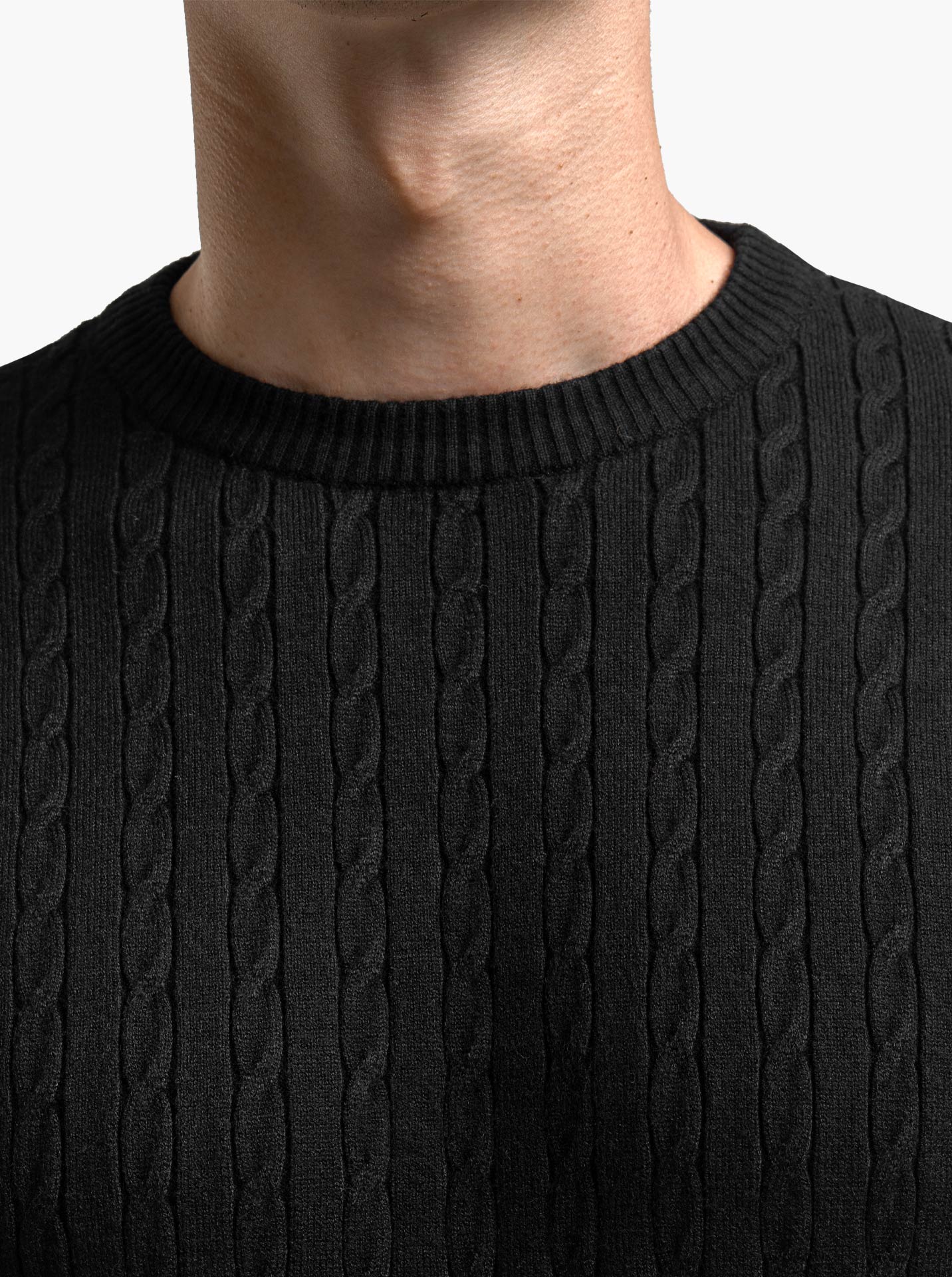 Viscose Cable Crewneck Knitwear