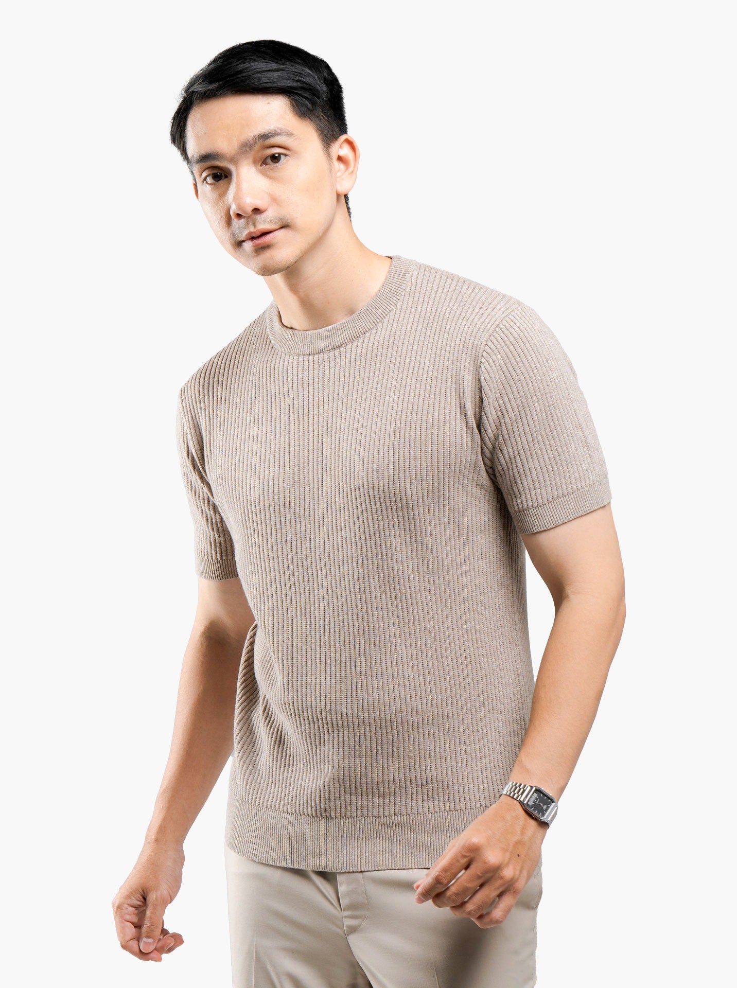 Choco Cord Crewneck Short Sleeve Knitwear