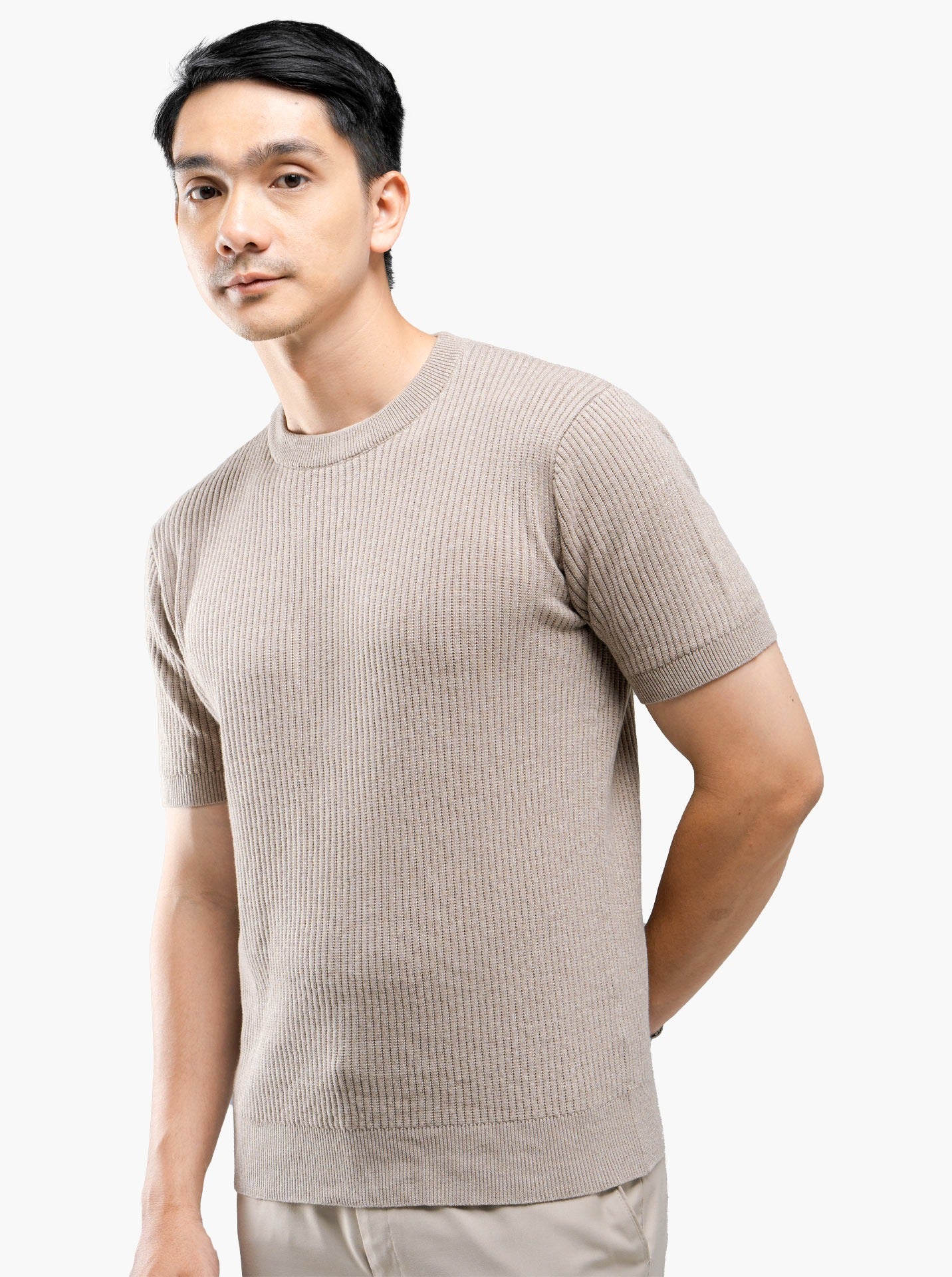 Choco Cord Crewneck Short Sleeve Knitwear
