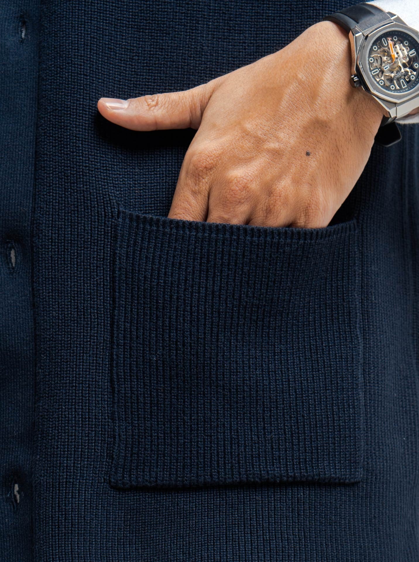 Cord Button Vest Knitwear