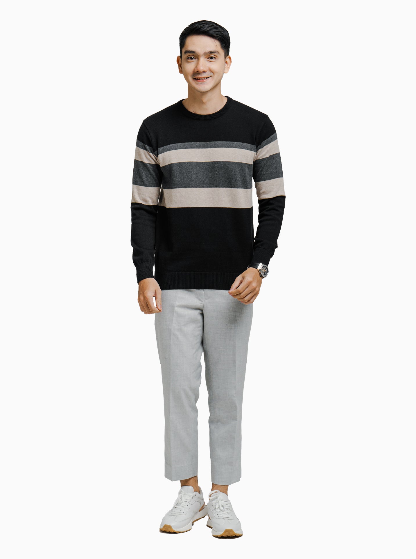 Crewneck-Stripe-Pongo-Knitwear-Gomuda