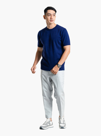 Viscose Crewneck Short Sleeve Knitwear