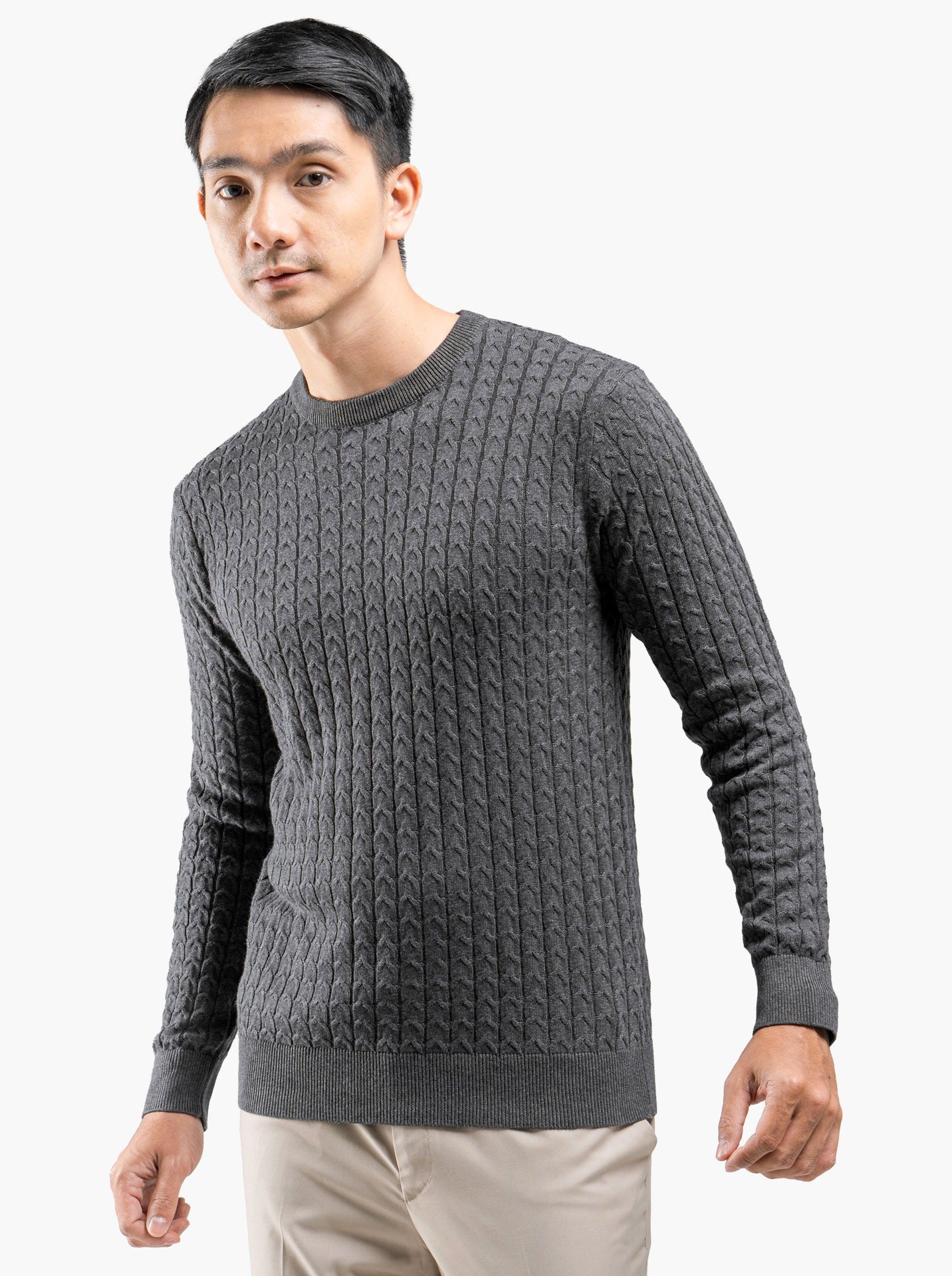 Grey Einkorn Crewneck Knitwear