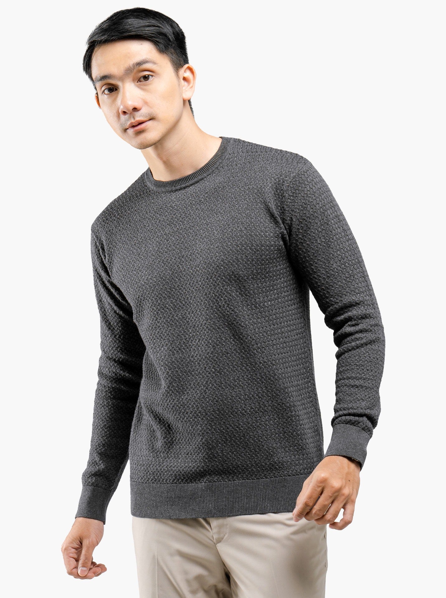 Grey Lambda Crewneck Knitwear