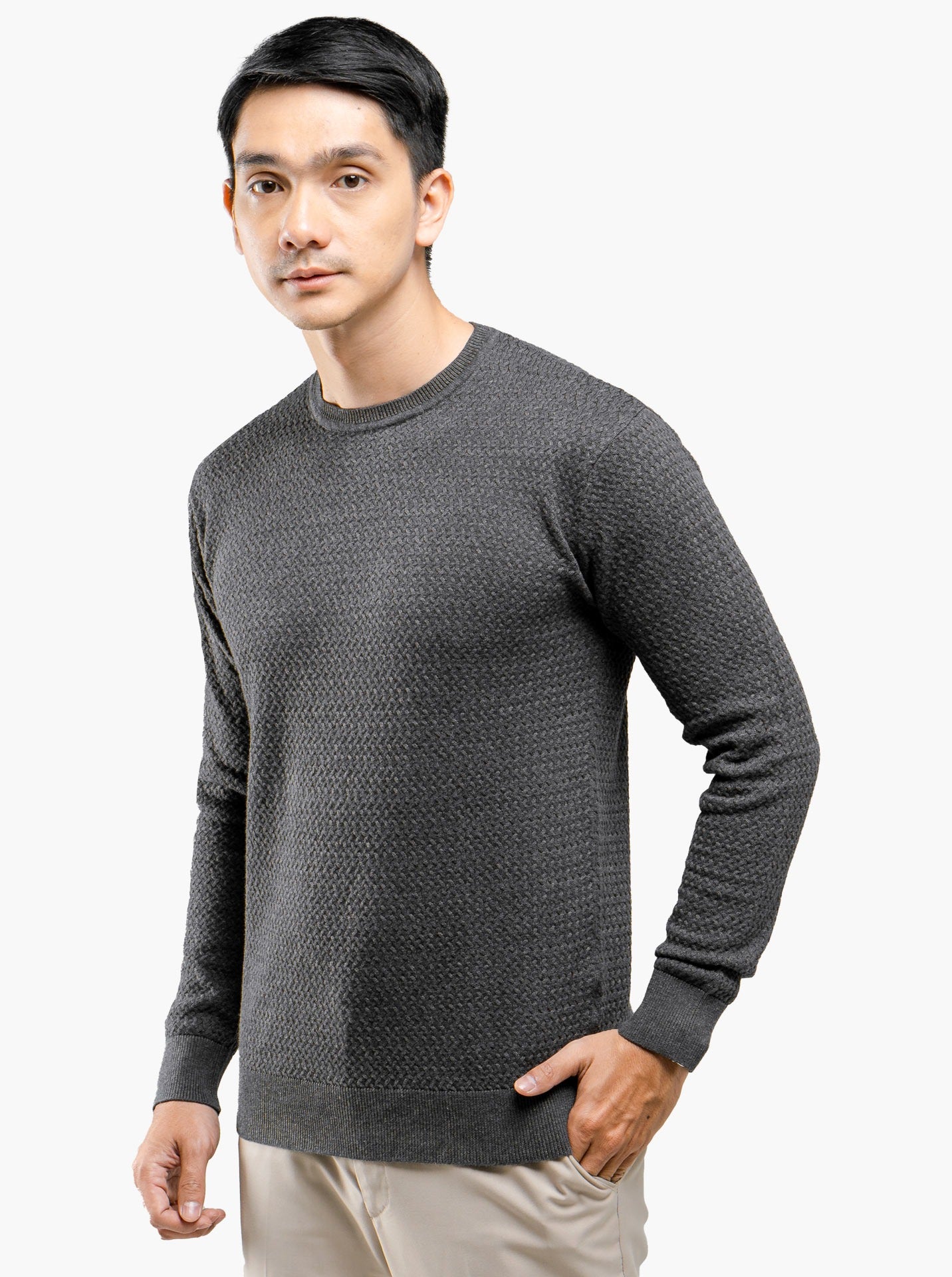 Grey Lambda Crewneck Knitwear