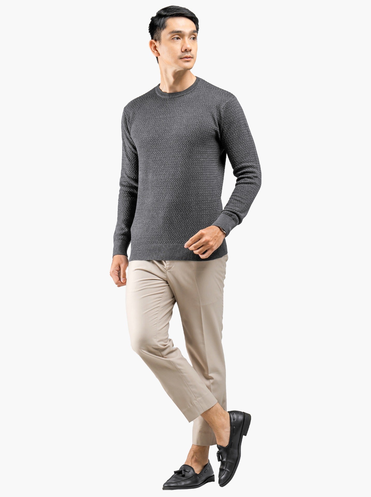 Grey Lambda Crewneck Knitwear
