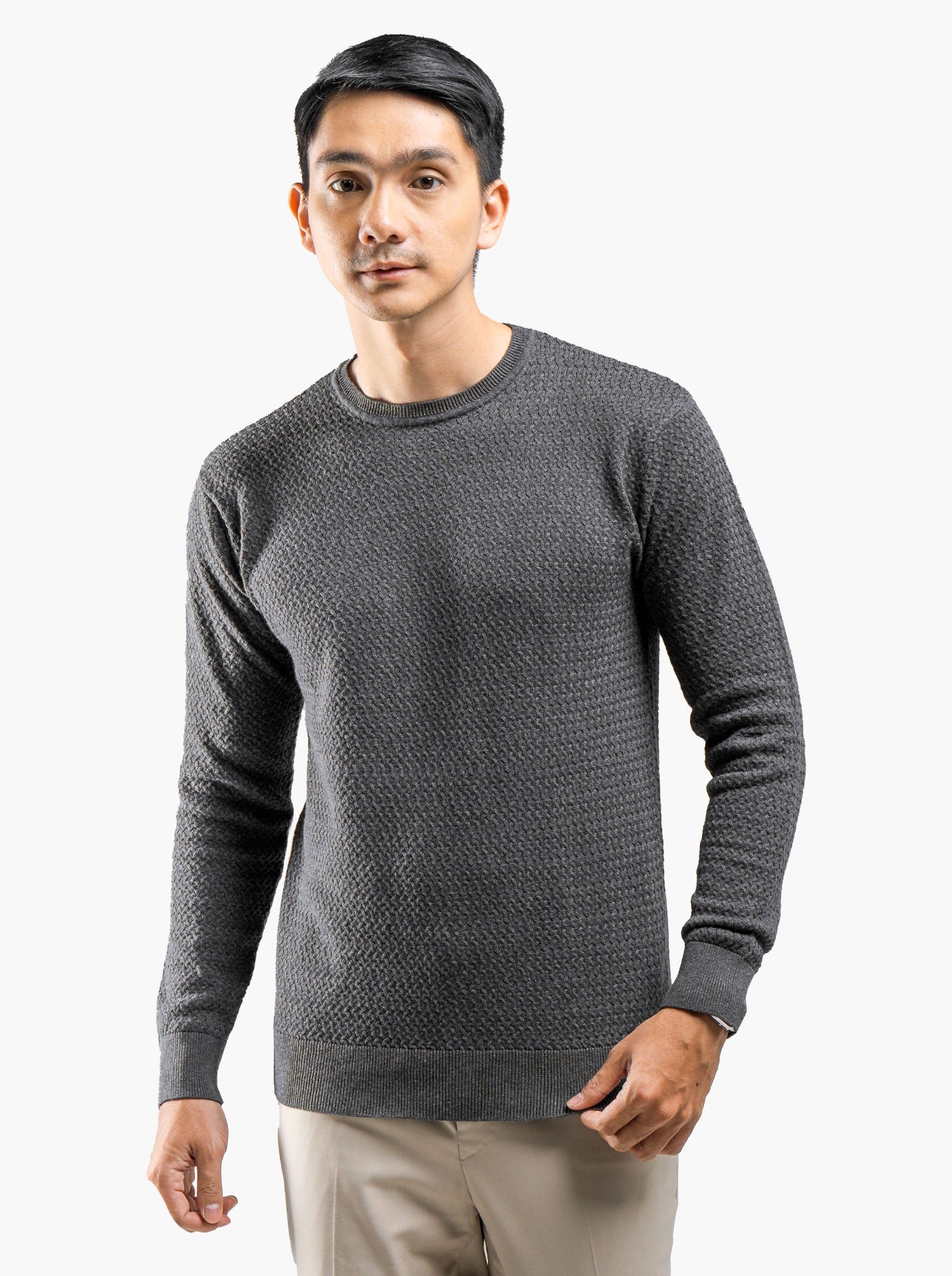 Grey Lambda Crewneck Knitwear