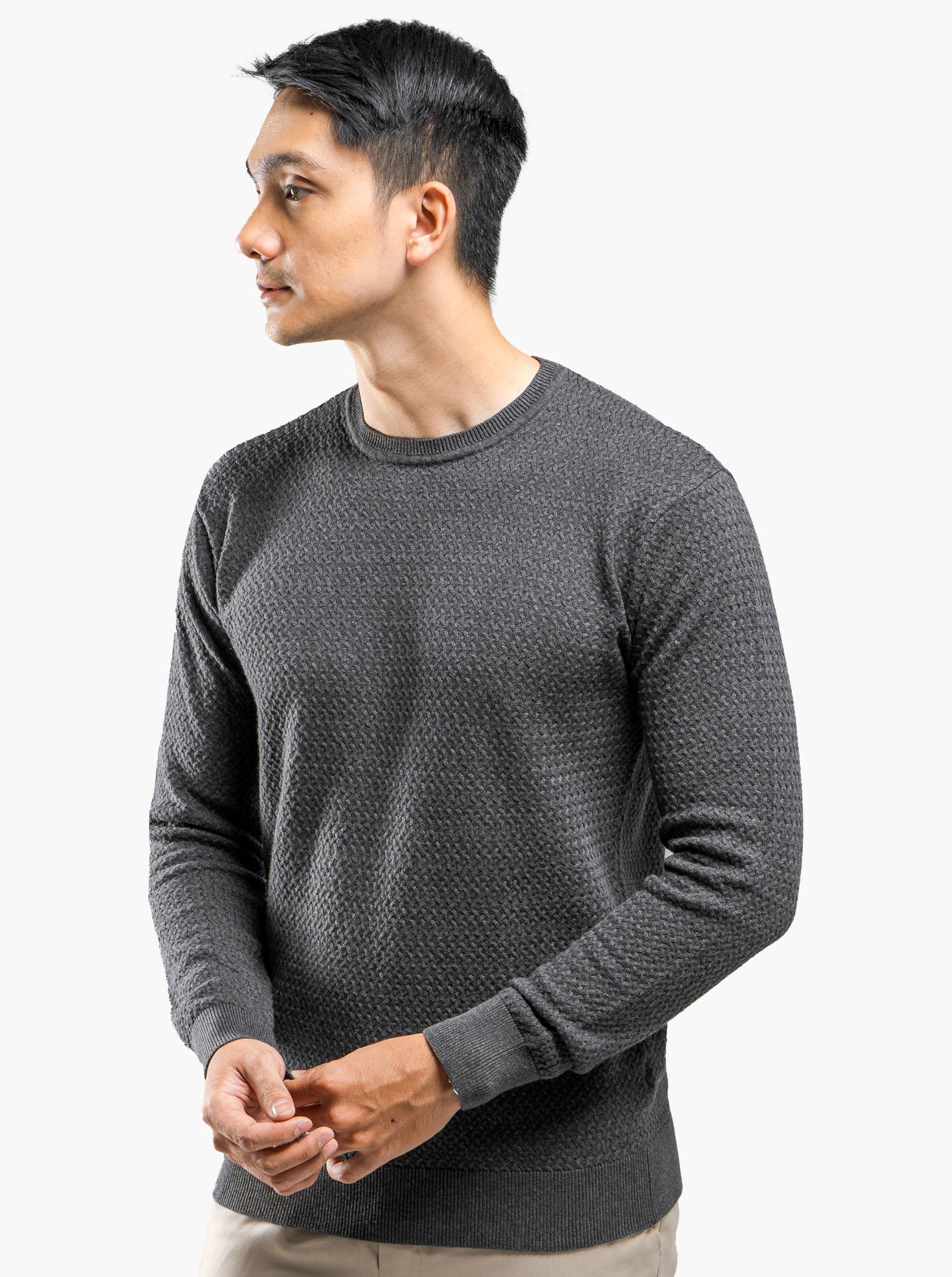 Grey Lambda Crewneck Knitwear