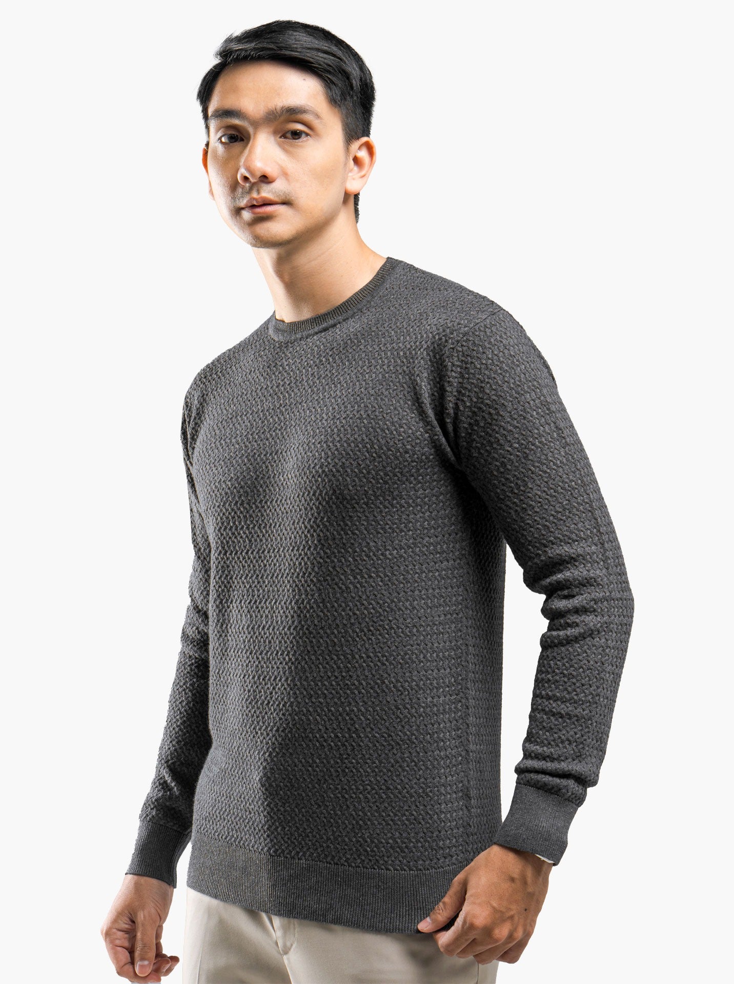 Grey Lambda Crewneck Knitwear