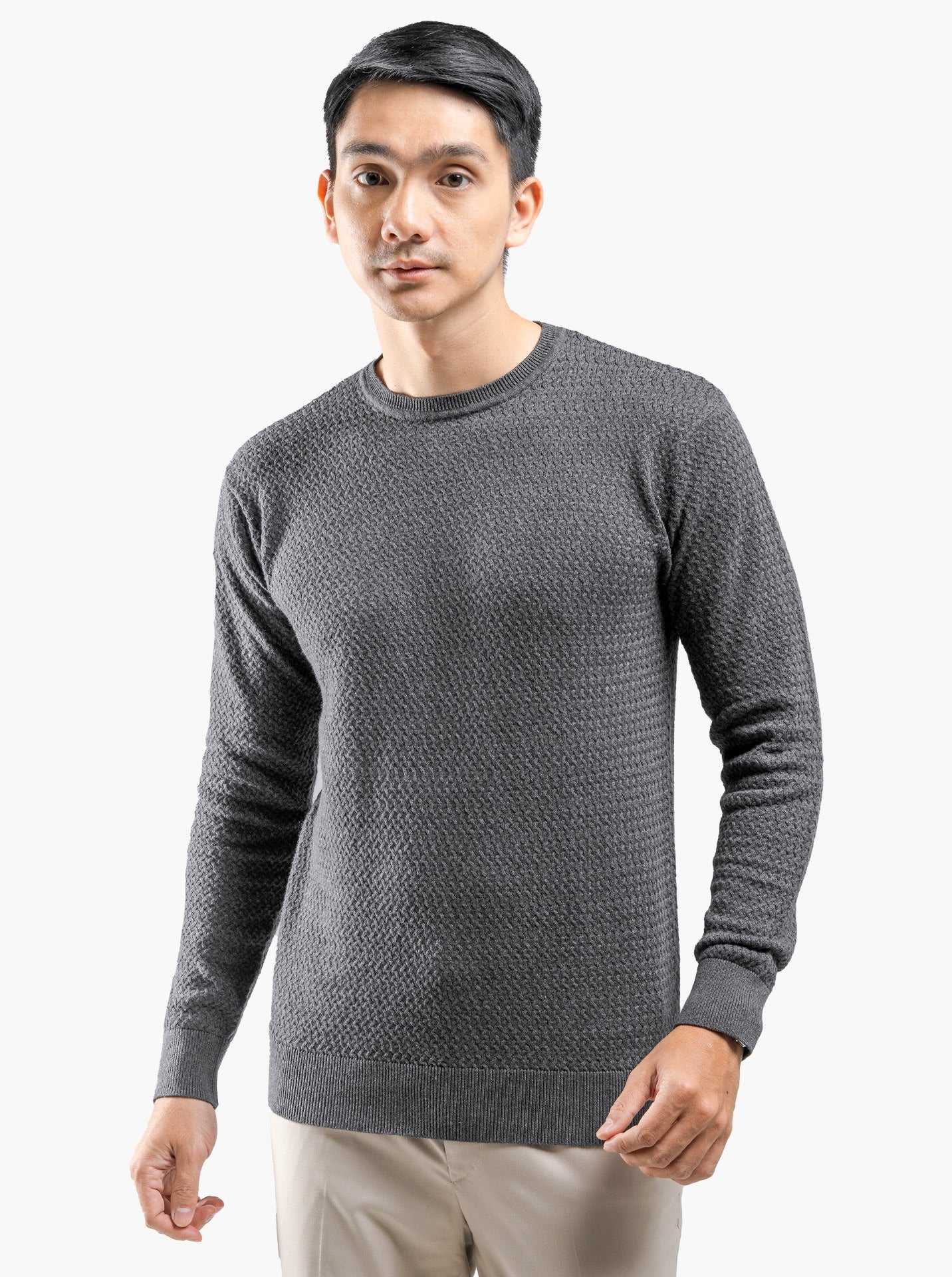 Grey Lambda Crewneck Knitwear