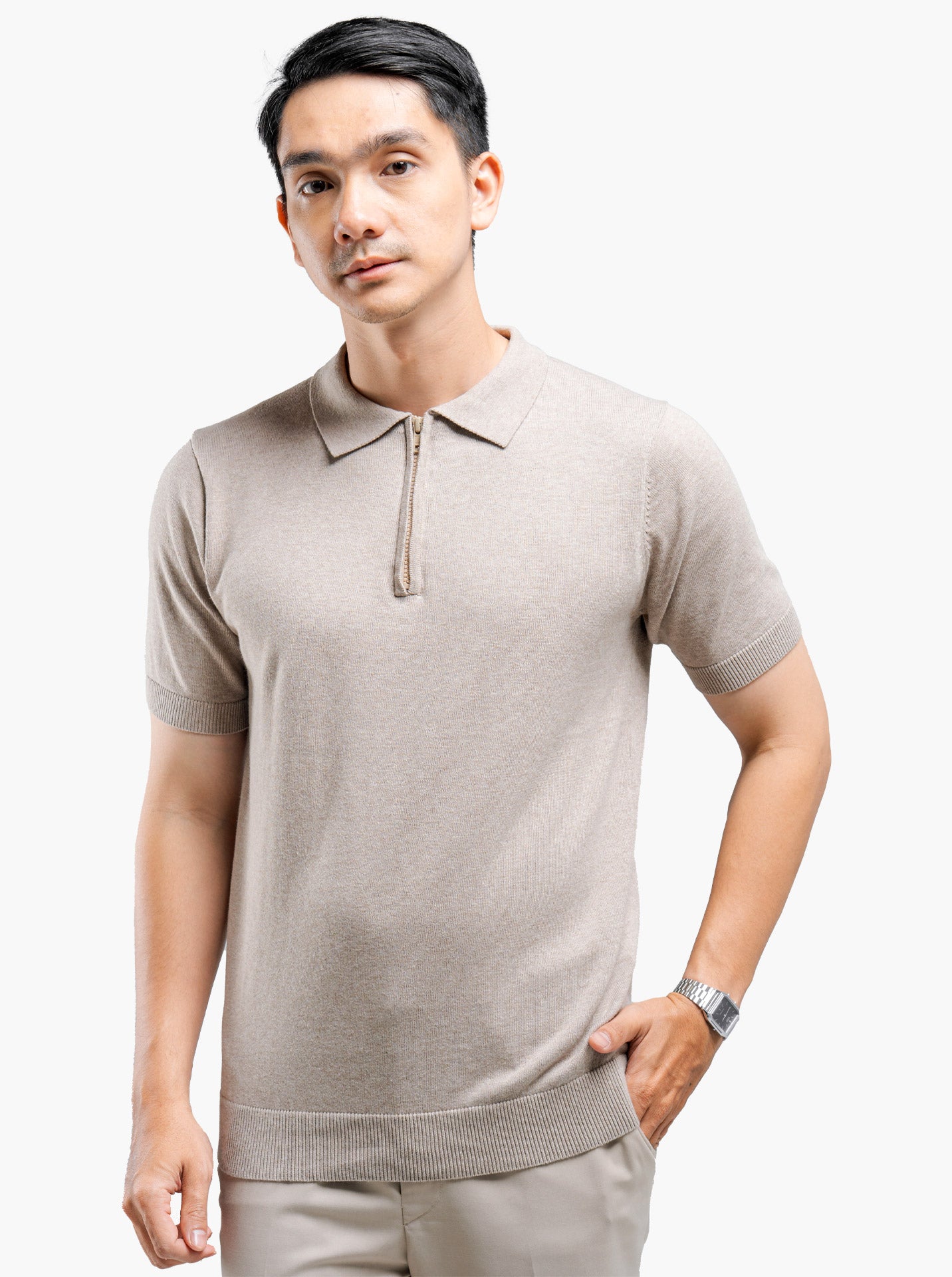 Polo Zip Neck Knitwear