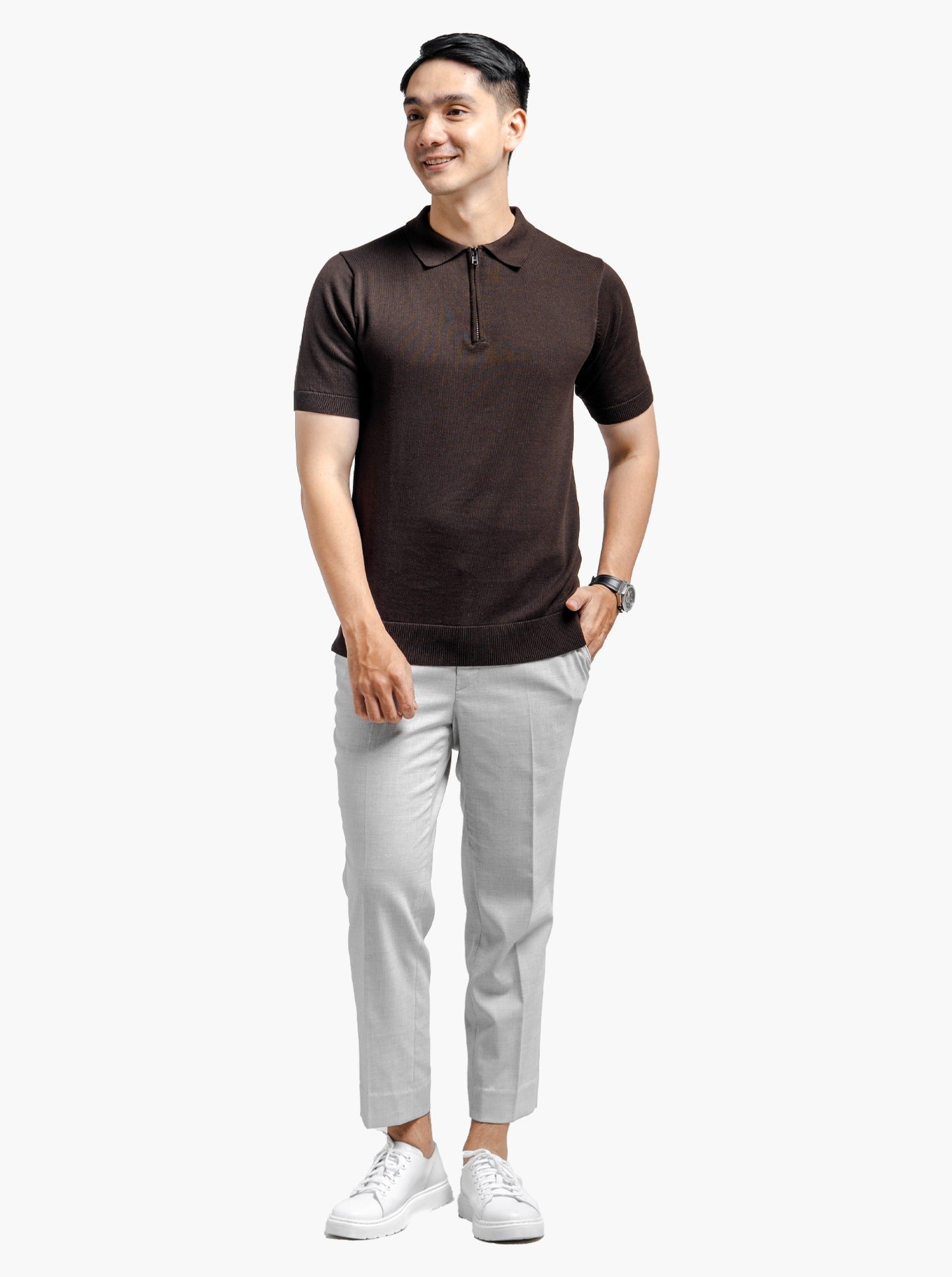 Polo Zip Neck Knitwear