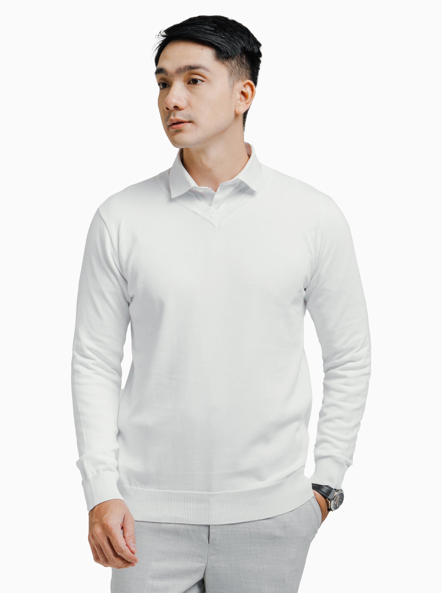 V-Neck-Knitwear-Gomuda