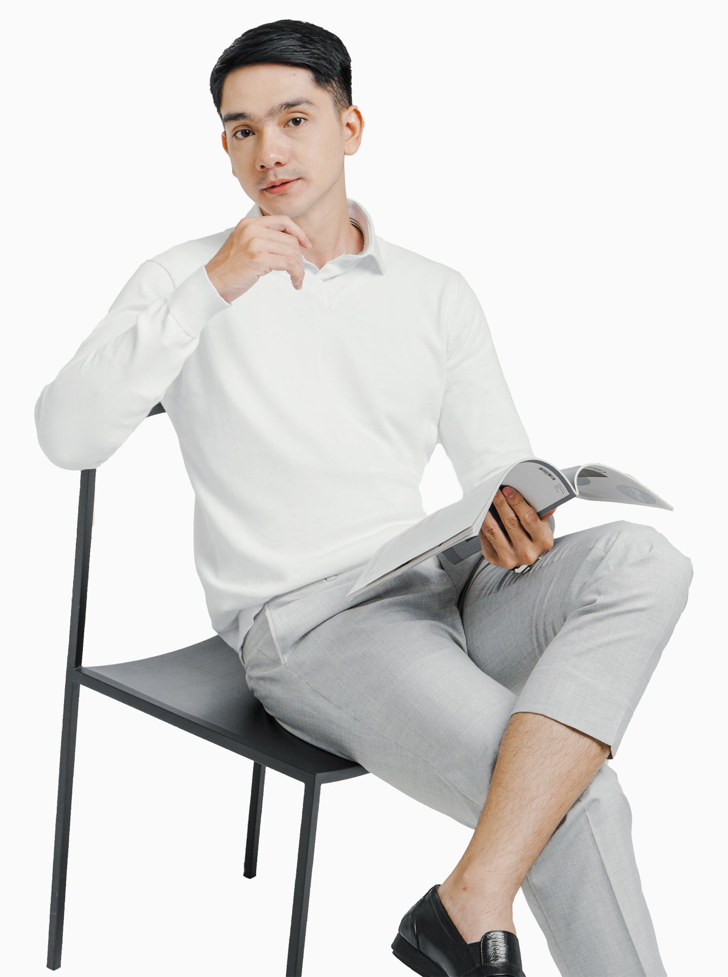 V-Neck-Knitwear-Gomuda