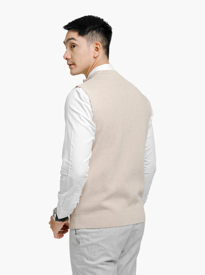 Black Viscose Vest Zip Neck Knitwear