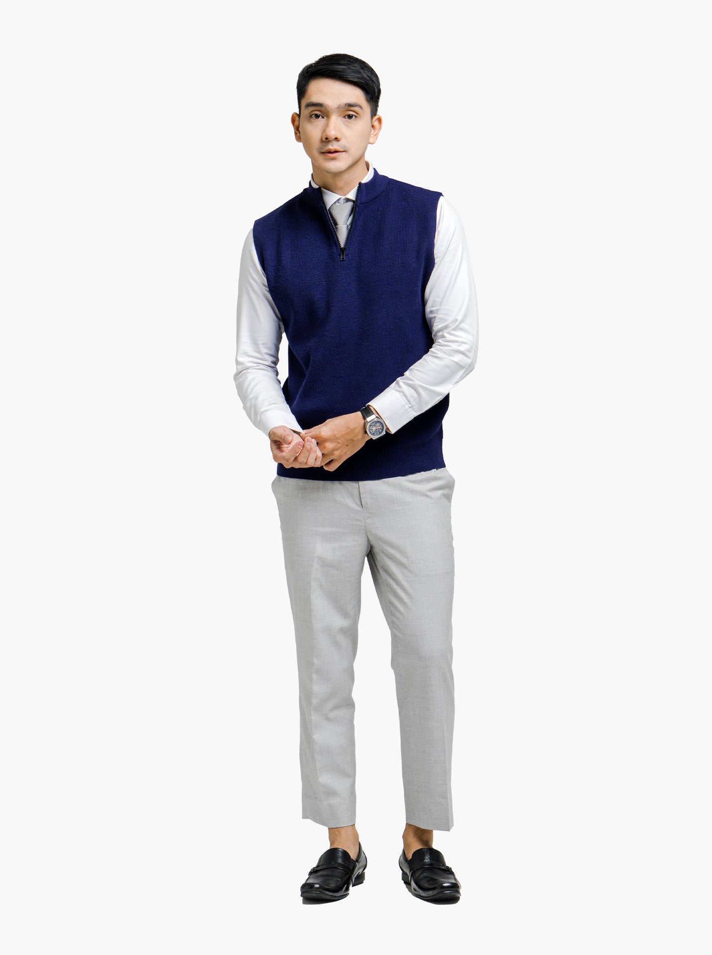 Viscose-Vest-Zip-Neck-Knitwear-Gomuda