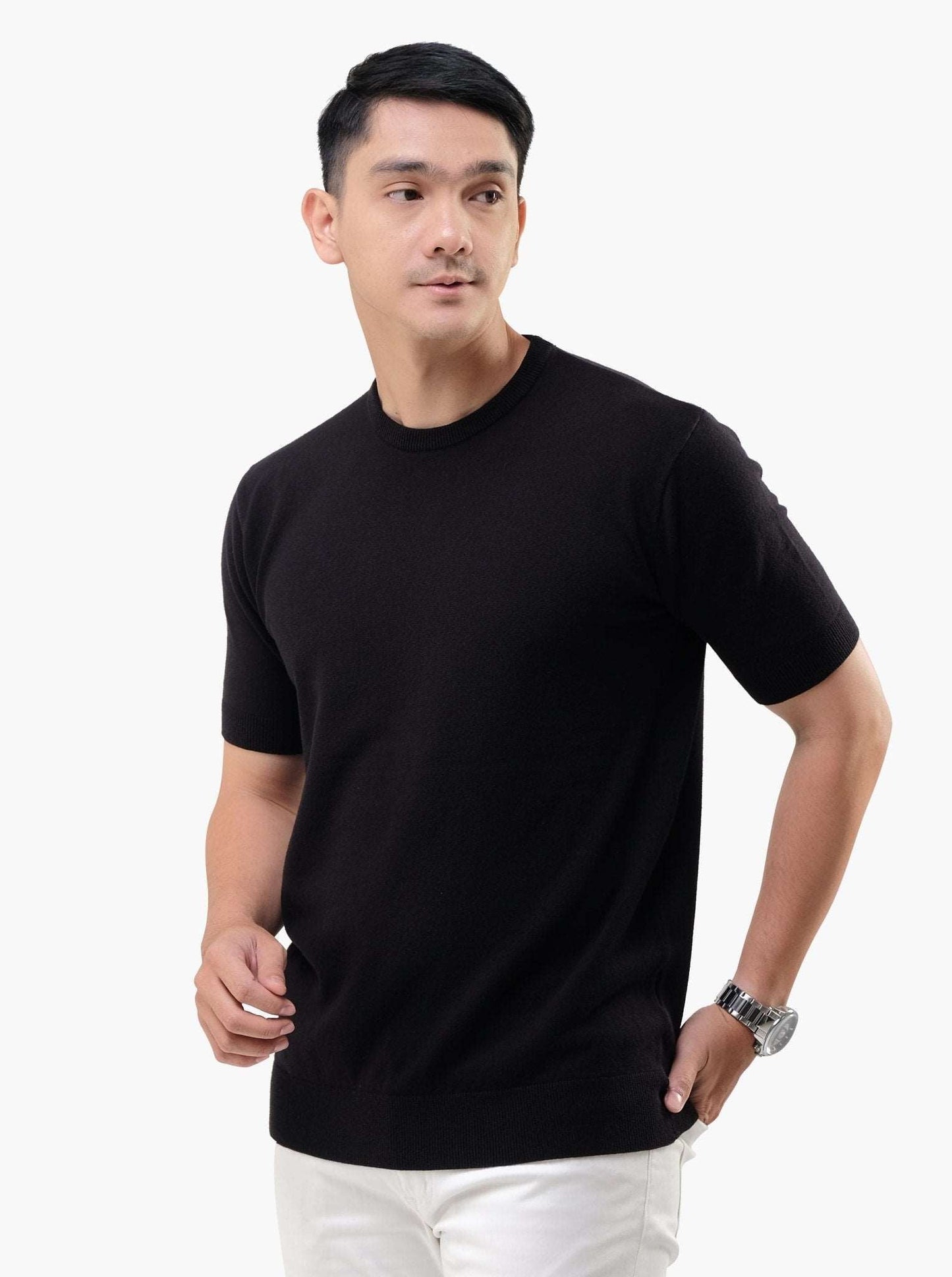 Viscose Crewneck Short Sleeve Knitwear